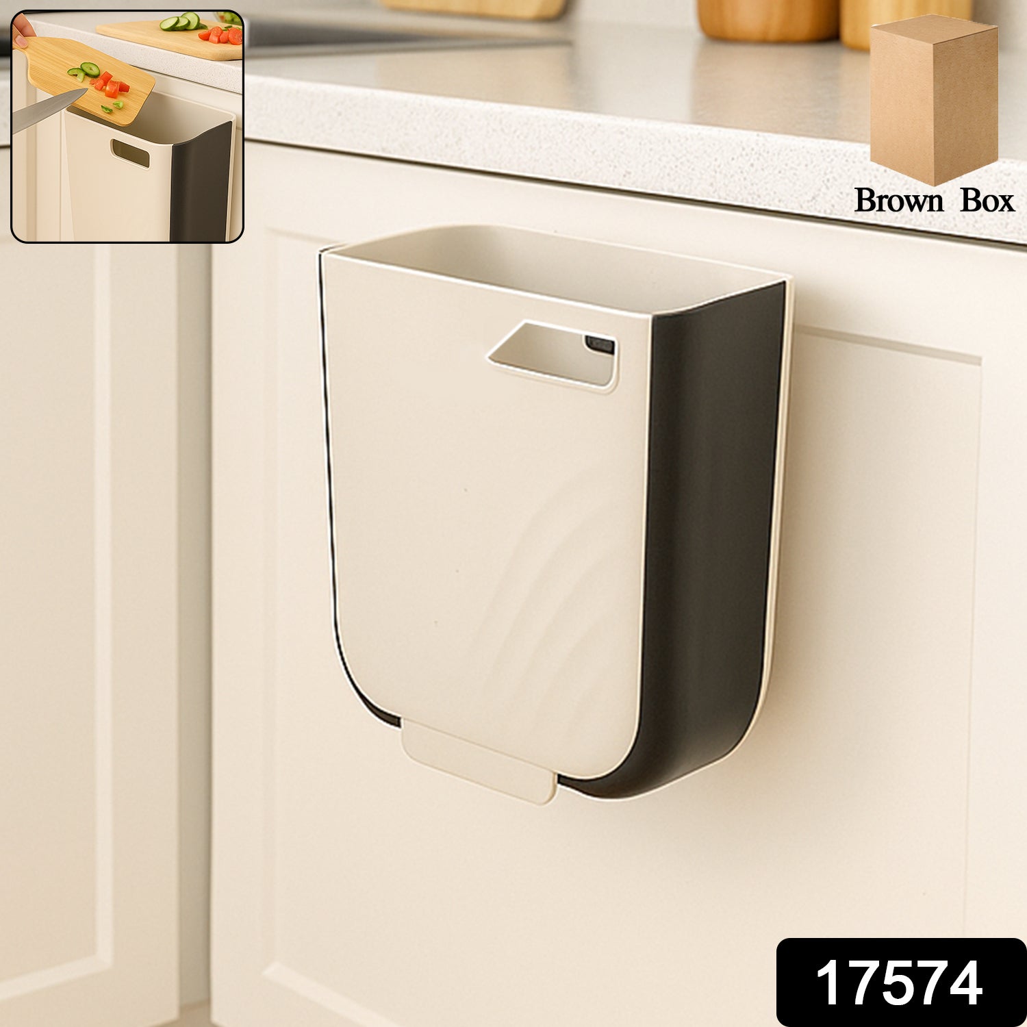 Portable Collapsible Hanging Trash Can for Kitchen & Car Variety Bazaar