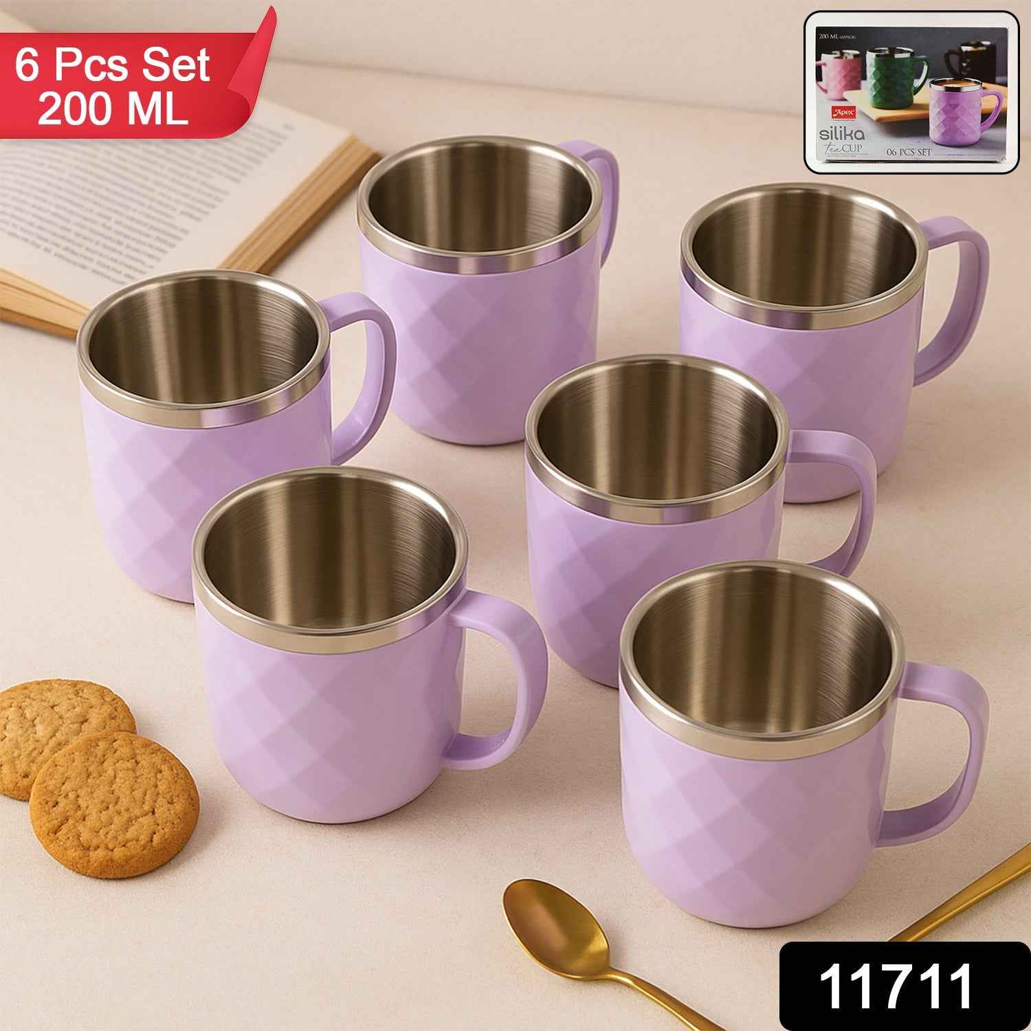 Apex Silika Approx 200 ml Tea Cup (6 Pc)