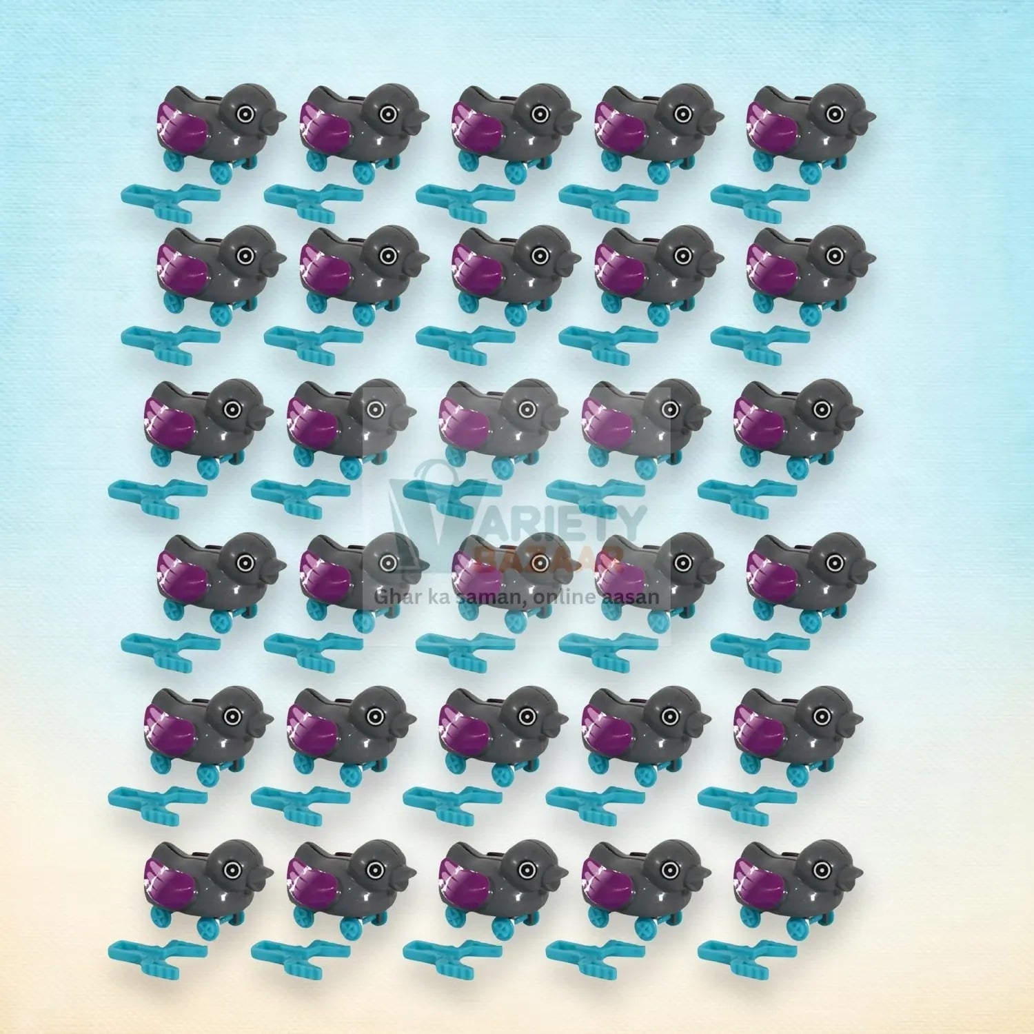 Small push back duck toy, Ejectable spring tail duck, Small DIY duck Toy travel sahayak