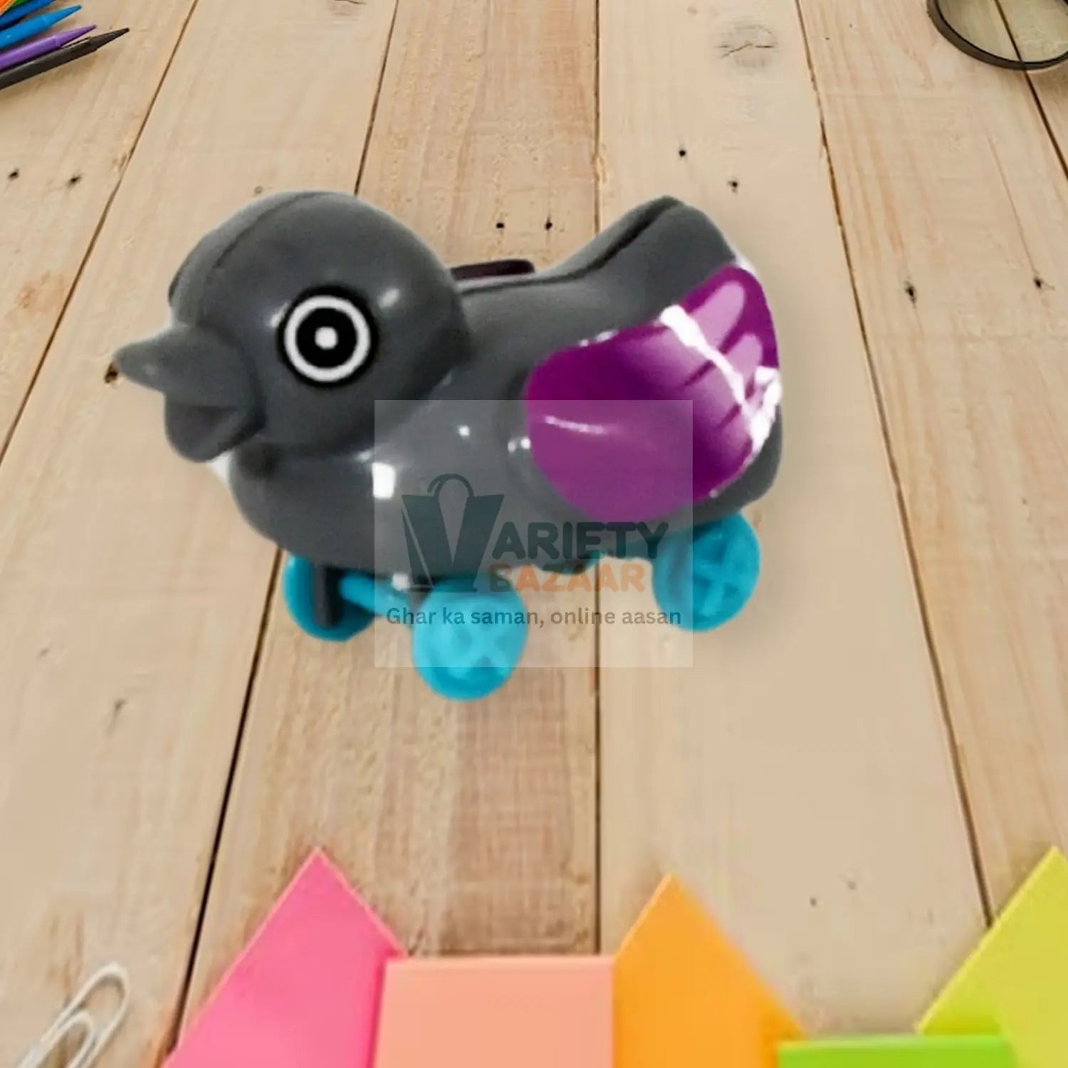 Small push back duck toy, Ejectable spring tail duck, Small DIY duck Toy travel sahayak