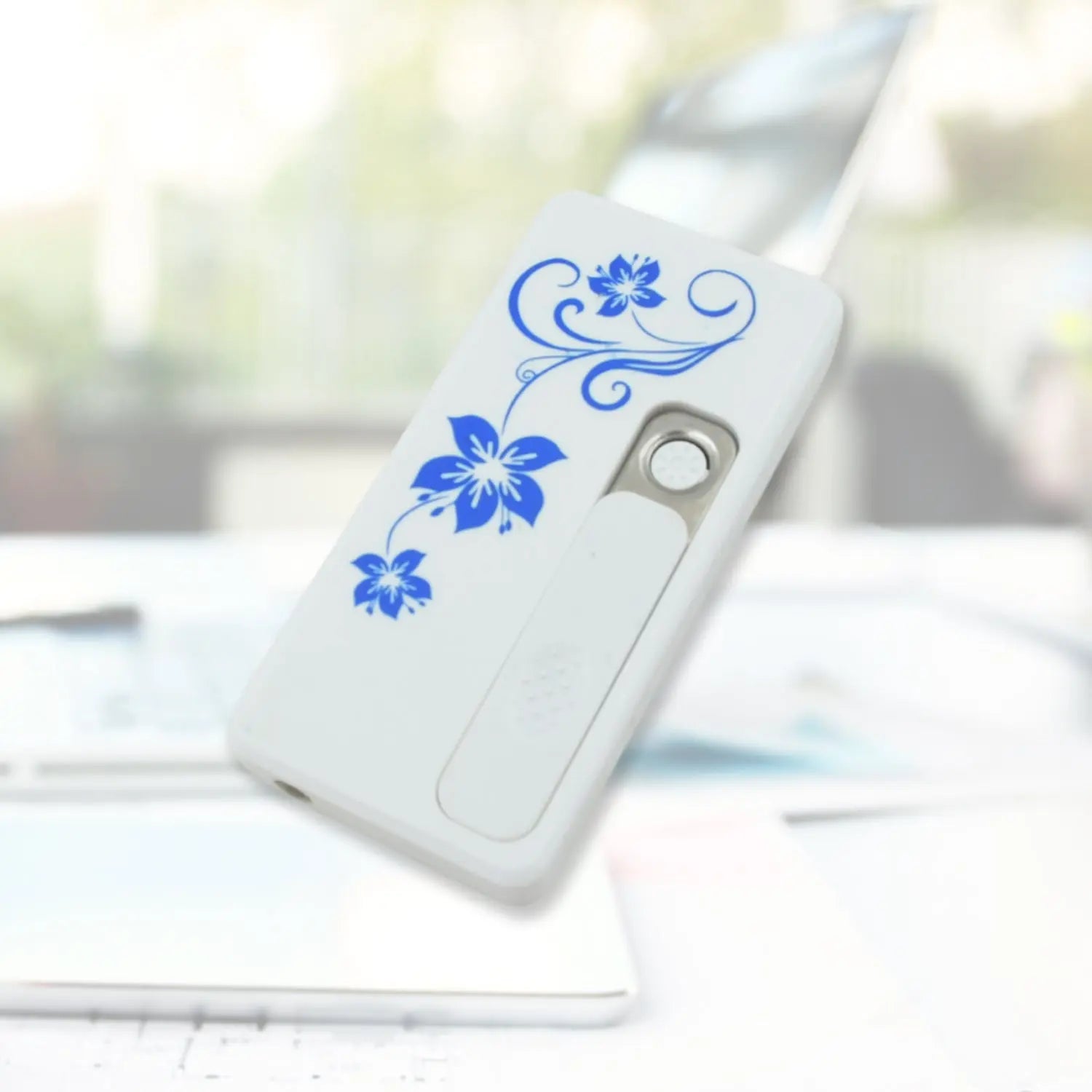 Stylish Electric USB Lighter for Men & Women, Regular Cigarettes Portable USB Rechargeable Flameless, Coil Slim Cigarette Lighter with Charging Cable, Windproof E lighter, Lighter for Smoking (1 Pc ) Variety Bazaar