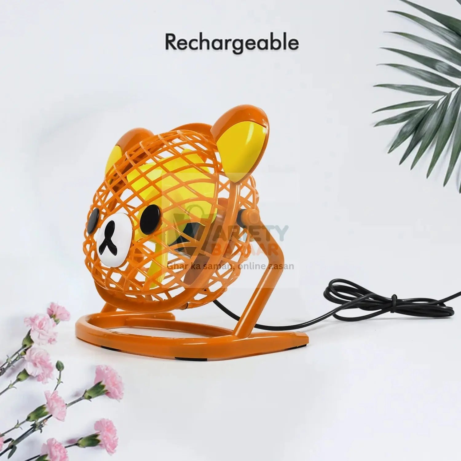 Stylish & Silent: Teddy Bear USB Fan for Any Space – Adjustable Cooling! Variety Bazaar
