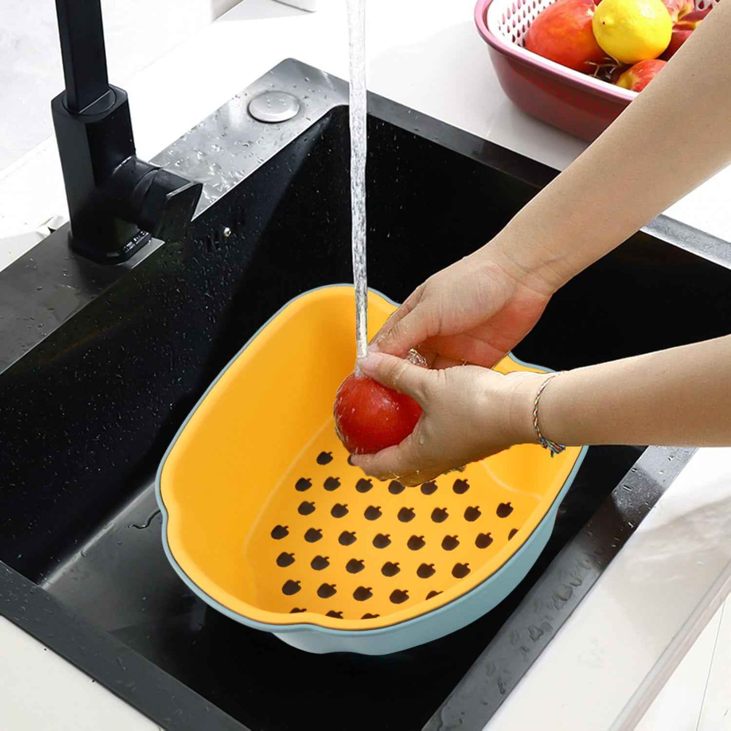 Pepper-shape 2-in-1 Washing Bowl - (1 Pc)
