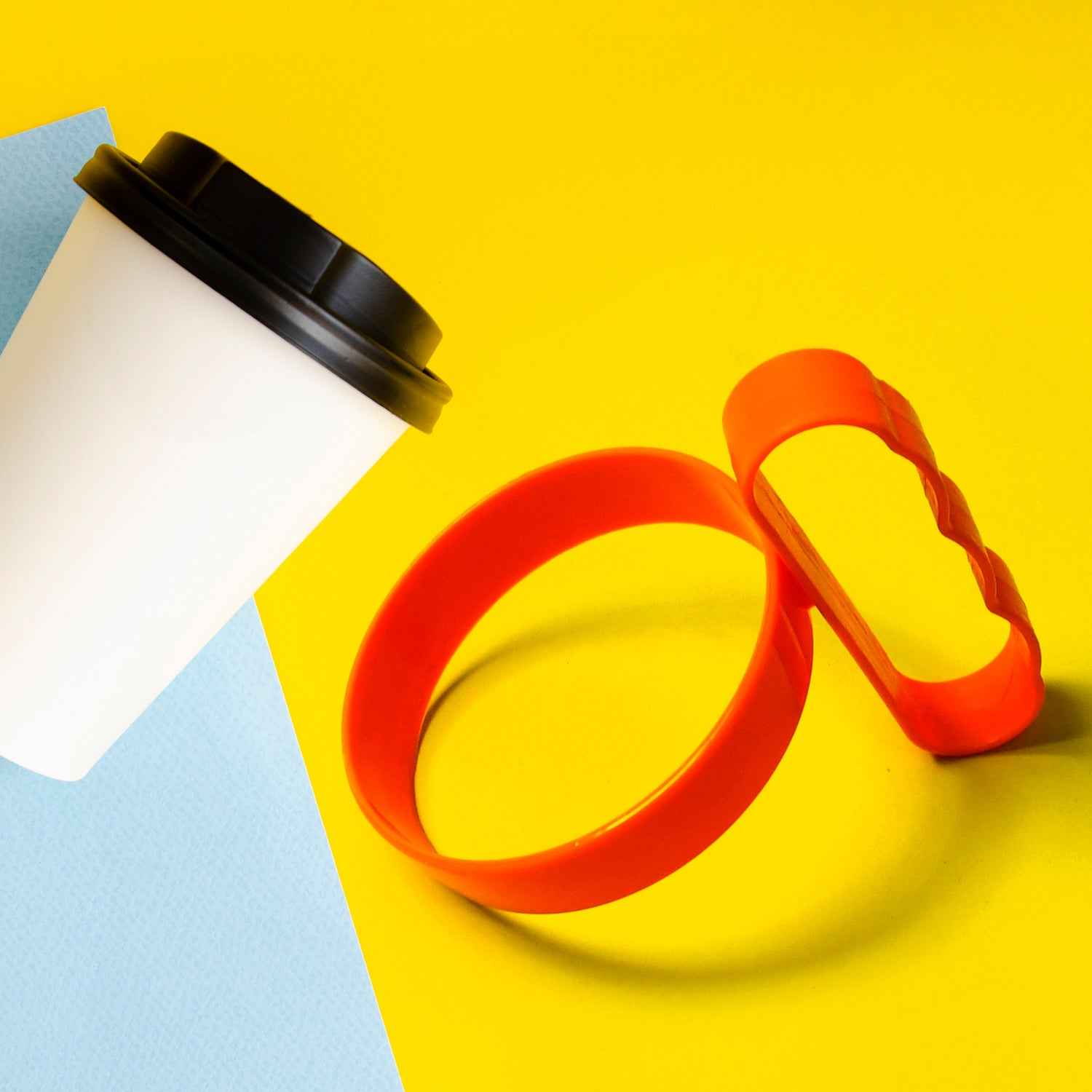 8195 Plastic Cup Tumbler Handle Anti Slip Travel Mug Grip Cupholder Cup Tumbler Accessories Lightweight Tumbler Holder Cup Handle (1 Pc)