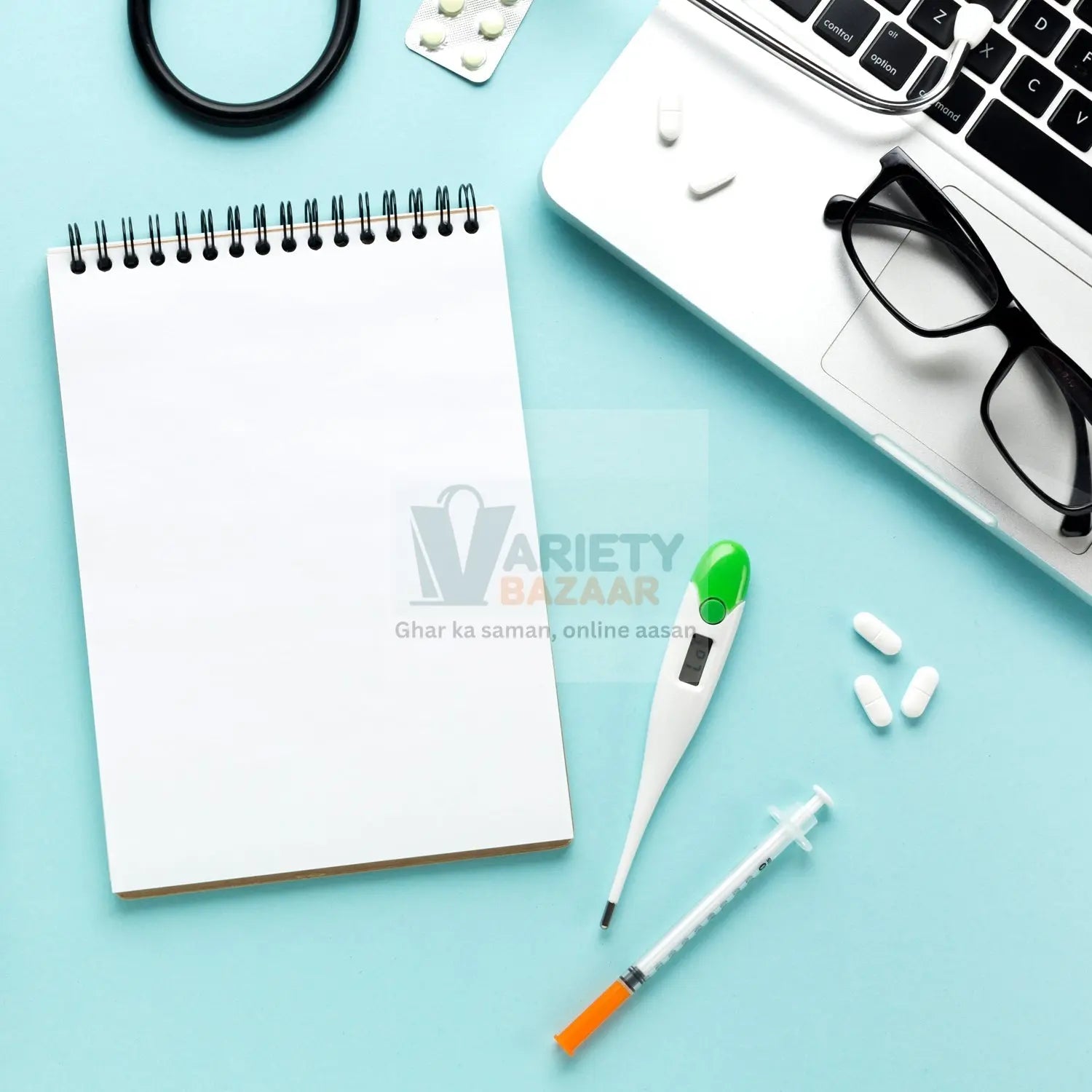 Thermometer with LCD backlight for fever in adults and children