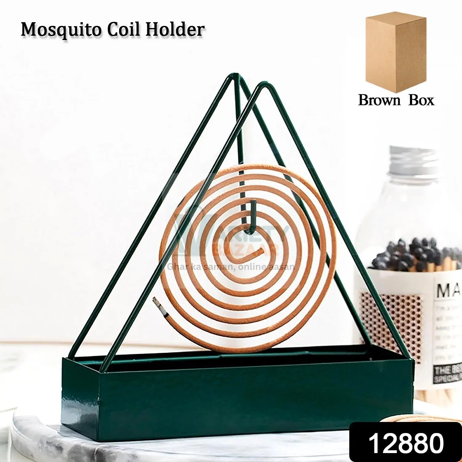 Triangular Iron Mosquito Coil Holder – Stylish Outdoor Incense Holder Variety Bazaar