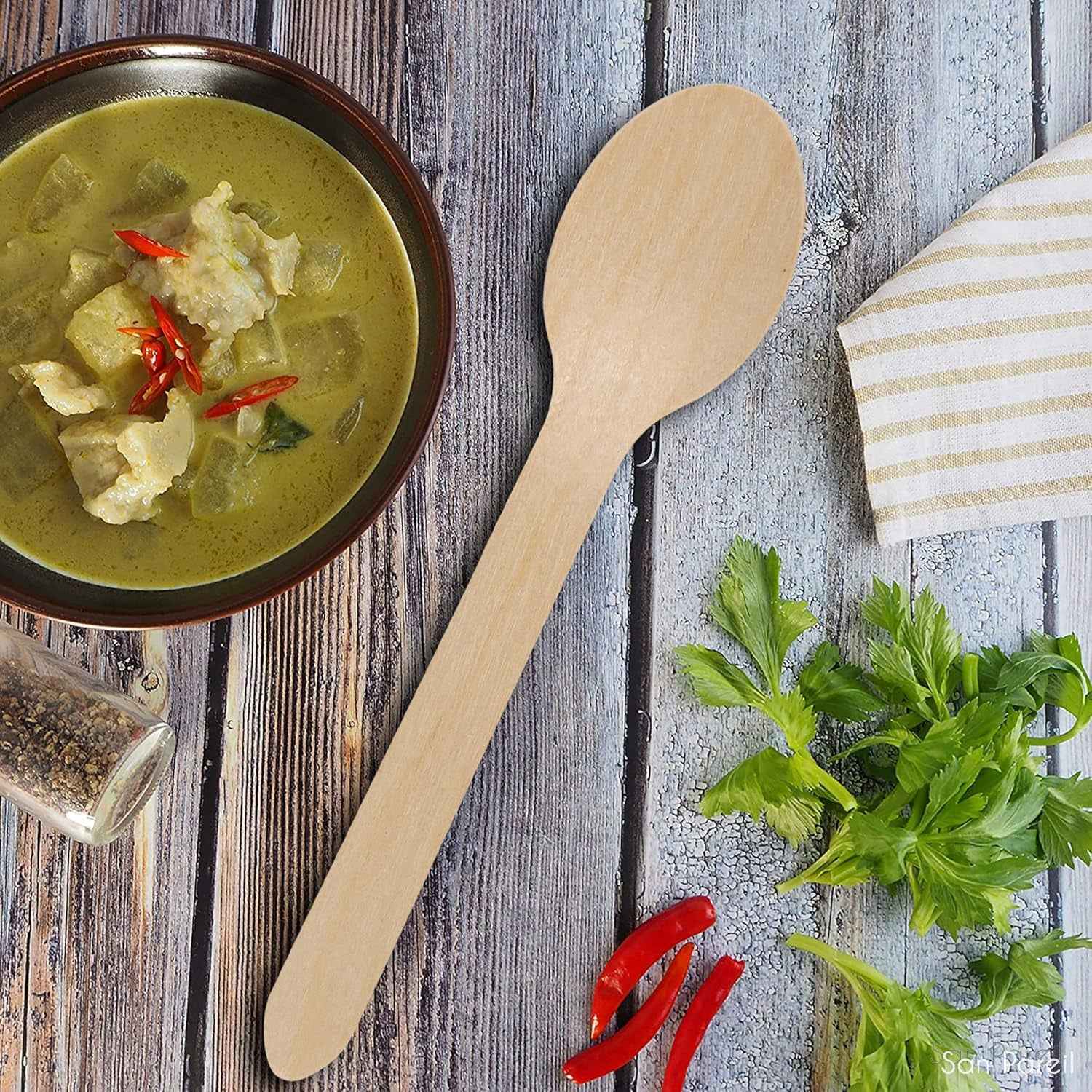 110mm Wooden Tea Spoon 30 Pcs Pack