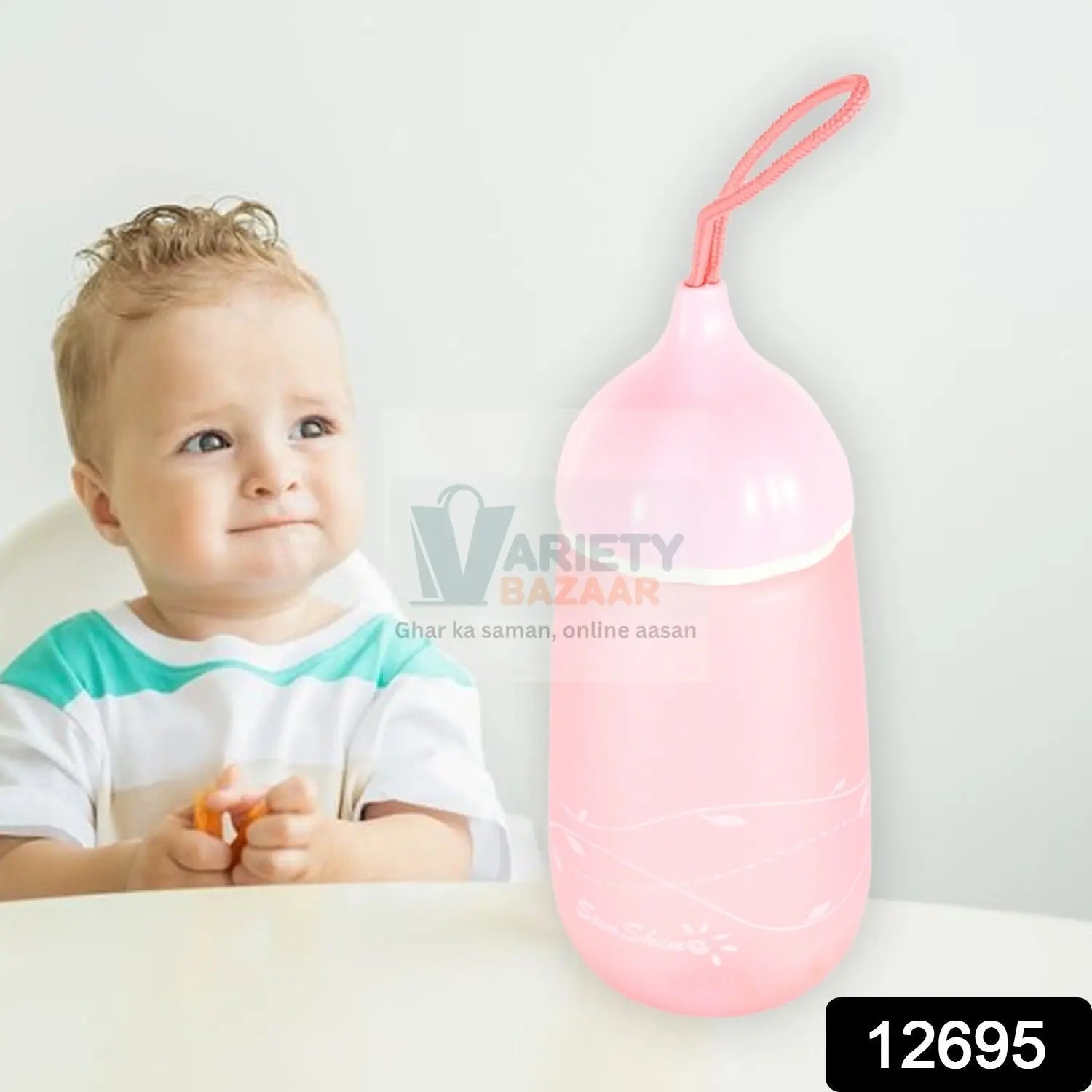 Unique Shape Premium Plastic water bottle With Dori Easy to Carry leakproof BPA-free, water Plastic water bottle for children, Home, School (1 Pc / 550 ML) Variety Bazaar