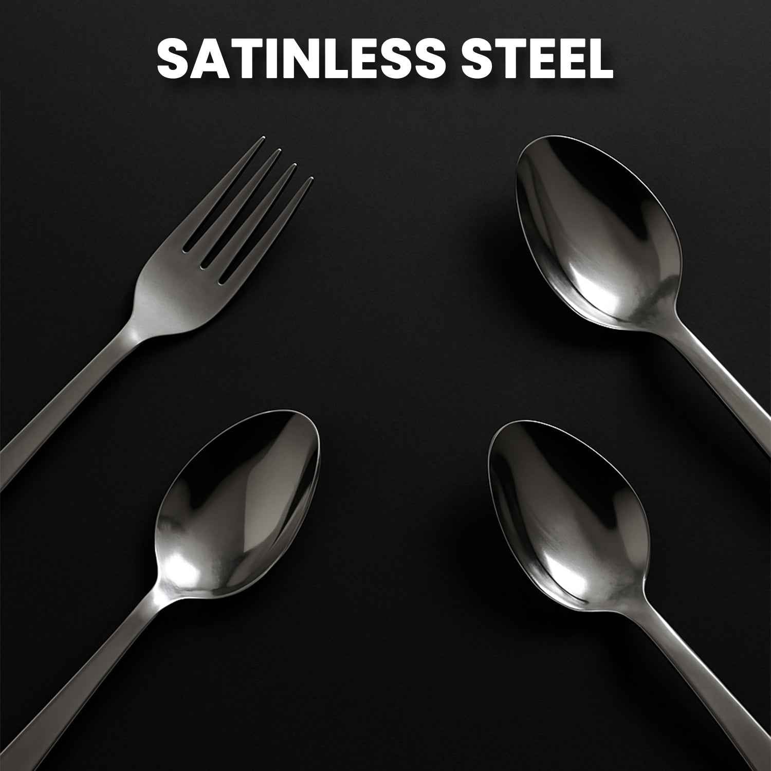 Stainless Steel Cutlery Set With Elegant Storage Stand (24 Pc)