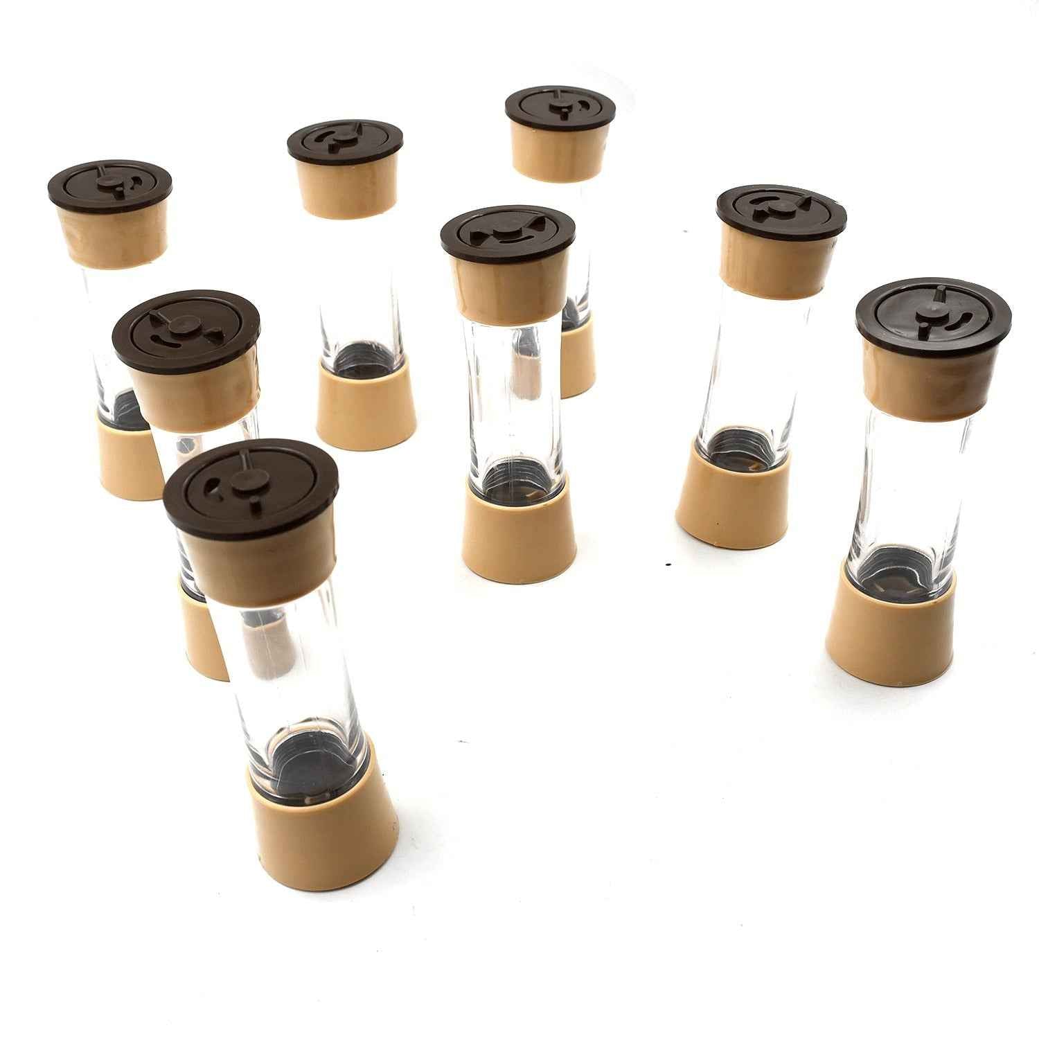 5986 360 Revolving Spice Rack For Kitchen And Dining Table 8 Spice Jars With 120 Ml Condiment Set Herb Seasoning Organizer