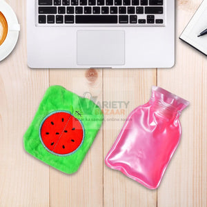 Watermelon small Hot Water Bag with Cover for Pain Relief, Neck, Shoulder Pain and Hand, Feet Warmer, Menstrual Cramps. travel sahayak