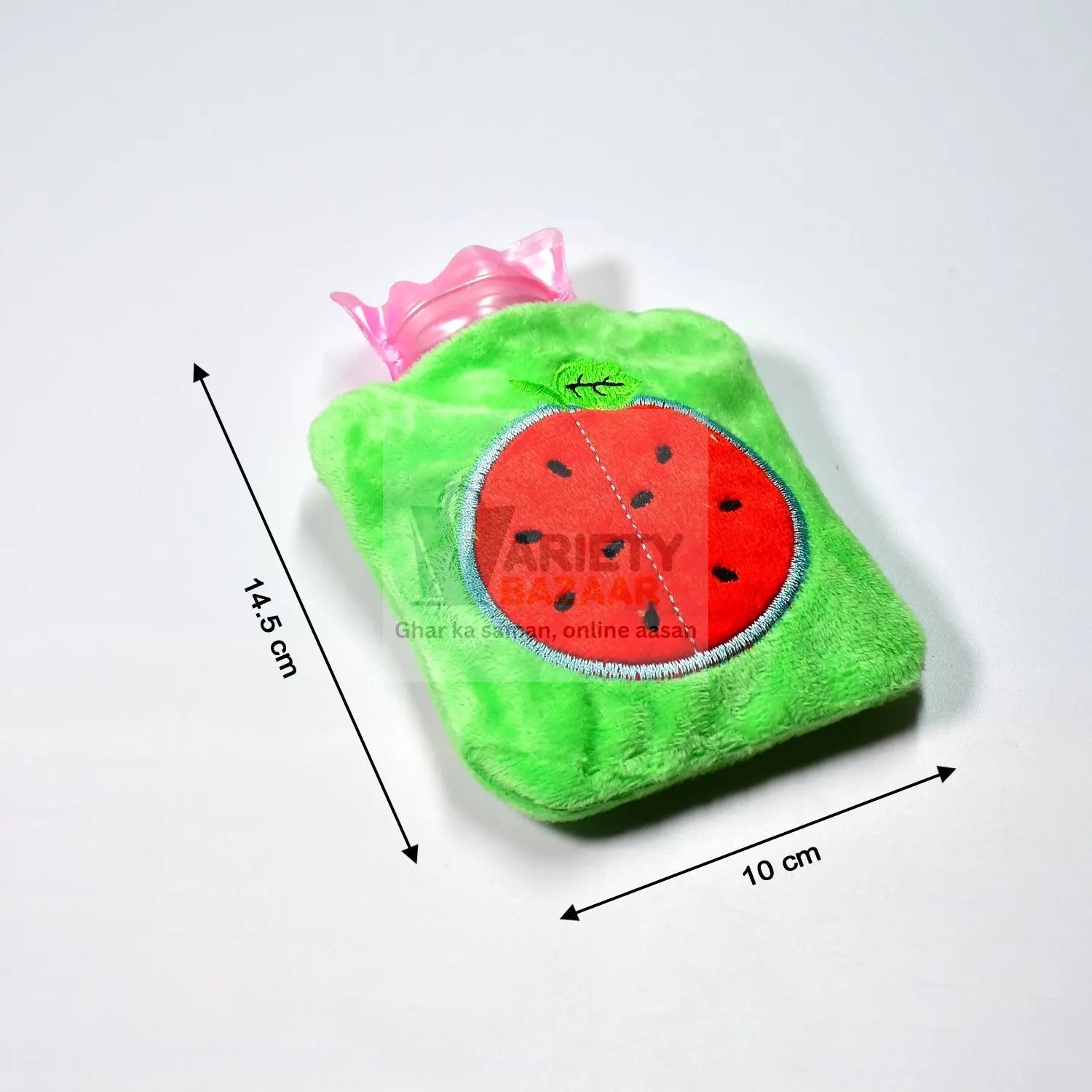 Watermelon small Hot Water Bag with Cover for Pain Relief, Neck, Shoulder Pain and Hand, Feet Warmer, Menstrual Cramps. travel sahayak