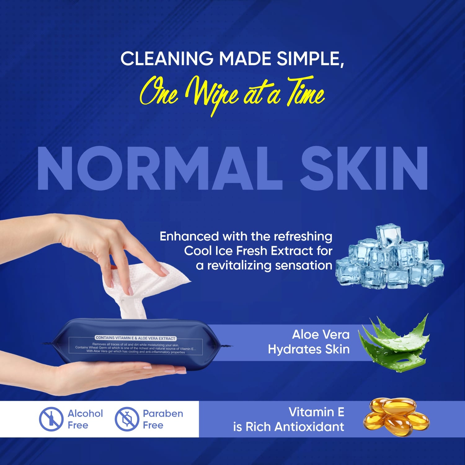 Refreshing Wet Wipes for Face | Facial Cleansing | Refreshing & Skin Hydration| Soothing for skin | pH Balance & Alcohol Free | Nourishing with Fruit extract | 25 Wipes Variety Bazaar