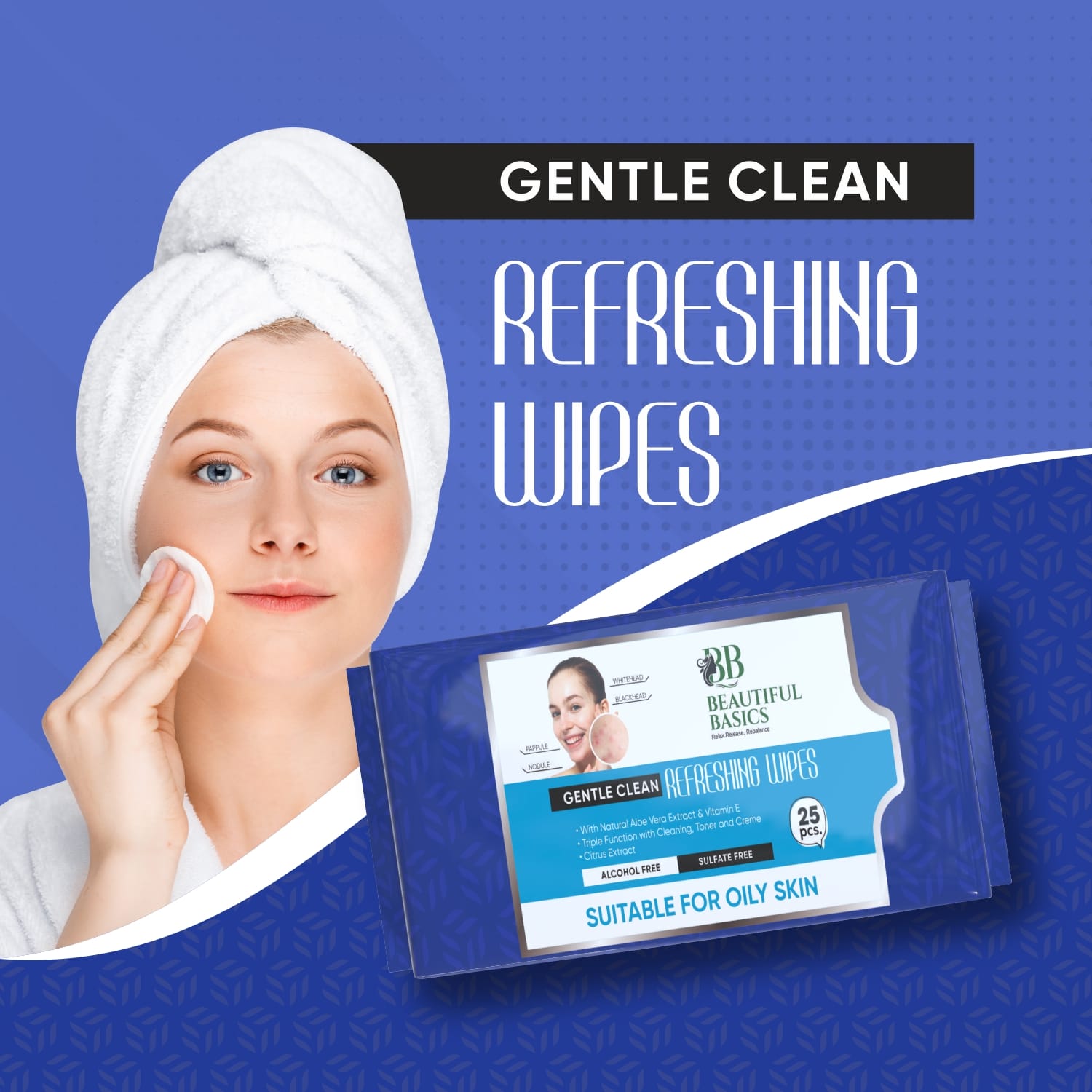Refreshing Wet Wipes for Face | Facial Cleansing | Refreshing & Skin Hydration| Soothing for skin | pH Balance & Alcohol Free | Nourishing with Fruit extract | 25 Wipes Variety Bazaar