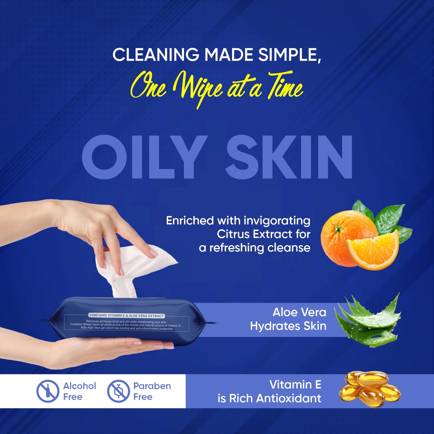 Refreshing Wet Wipes for Face | Facial Cleansing | Refreshing & Skin Hydration| Soothing for skin | pH Balance & Alcohol Free | Nourishing with Fruit extract | 25 Wipes Variety Bazaar