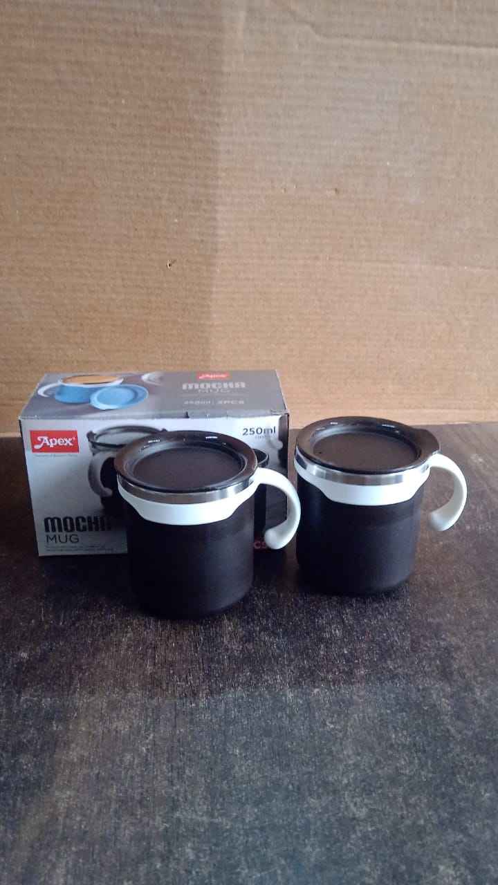 2 Pcs Premium Mocha Mug Set 250 ml