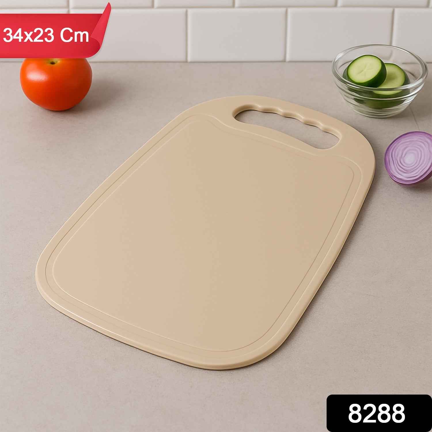 Durable Plastic Chopping Board 34x23 cm (1 Pc)