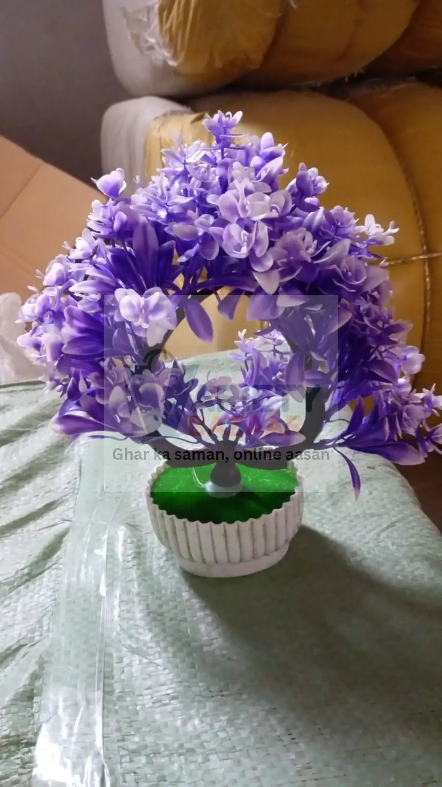 Wild Artificial Flower Plants with Cute Pot | Flower Plant for Home Office Decor | Tabletop and Desk Decoration | Artificial Flower for Balcony Indoor Decor, Plants for Living Room (1 Pc) Travel Sahayak