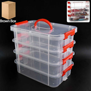 4-layer Transparent Multipurpose Plastic Storage Box