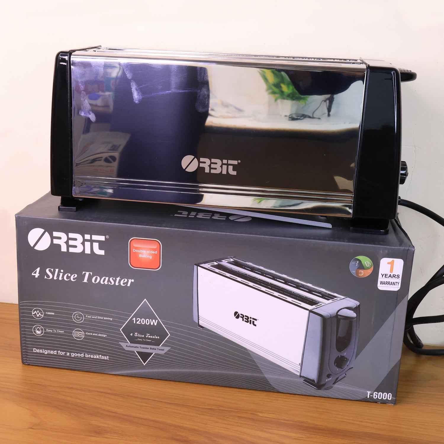 Orbit Adjustable Pop-up Toaster - 1200w