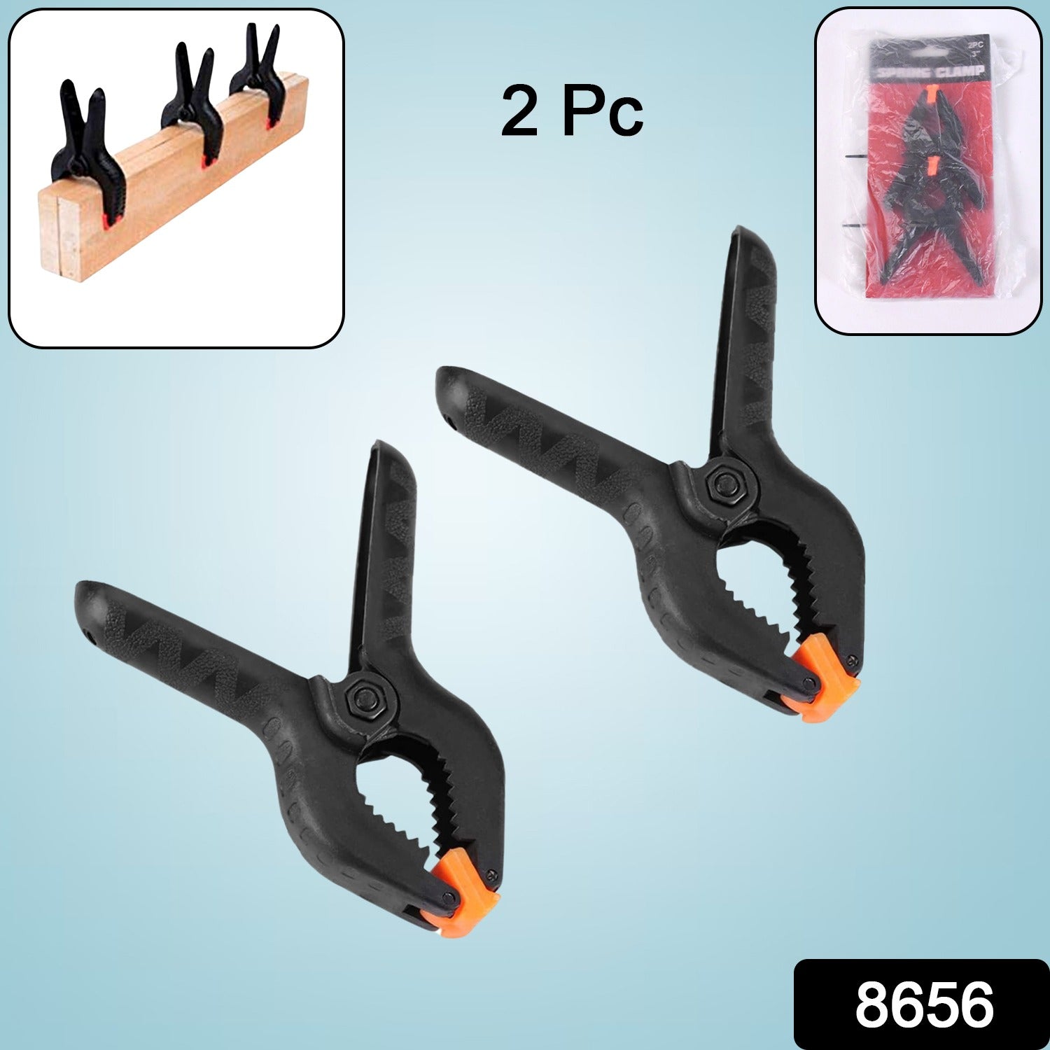 3 inch Heavy Duty Clips Clamp Spring Clamps Clip Fixture (2 Pc Set) Variety Bazaar