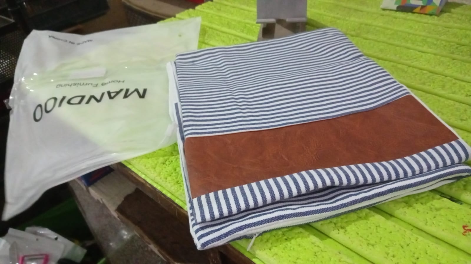 Pillow Covers, leather & cotton Cushion Covers (20 × 20 Inch / 1 Pair / 2 Pc) Variety Bazaar
