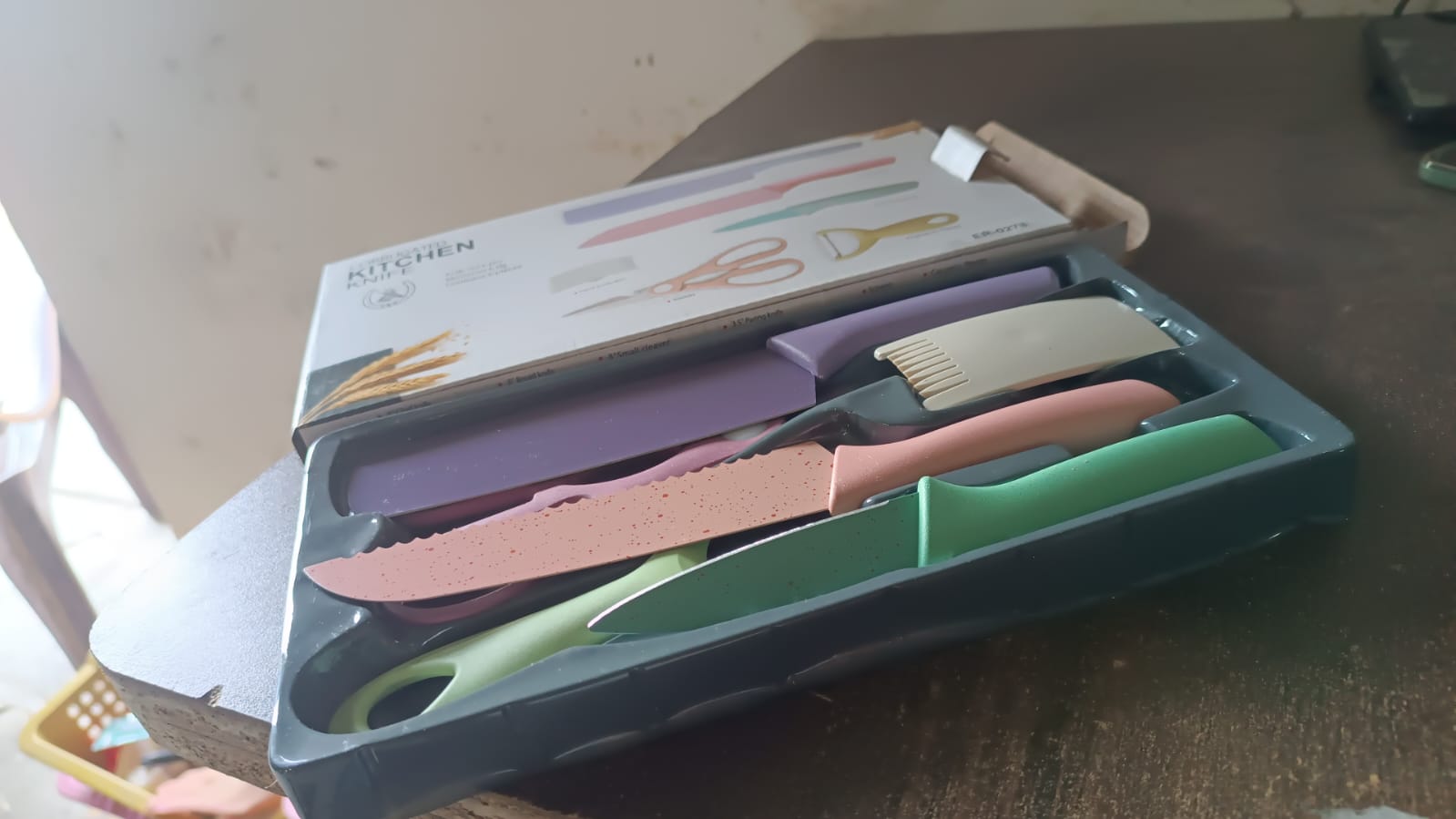 Professional Colorful Kitchen Knives Set (6 Pcs Set) Variety Bazaar