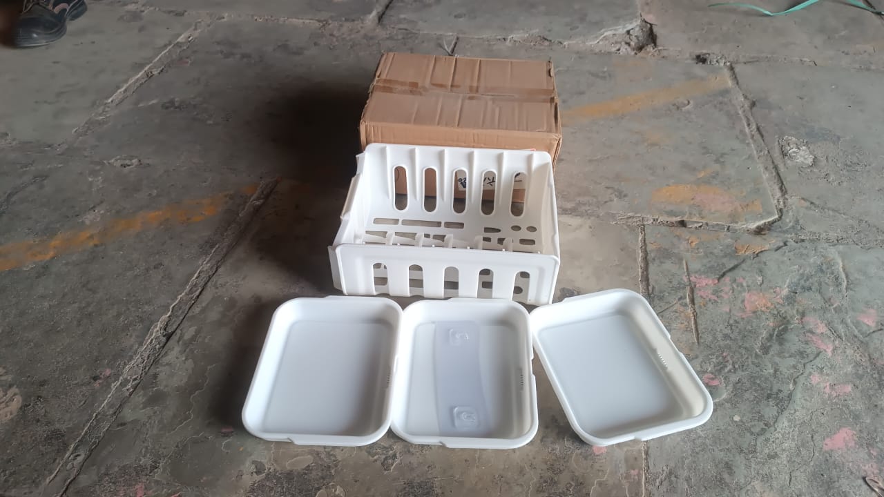 Plastic 3 Layer Wall-Mounted Food Organizer Rack (1 Set) Variety Bazaar