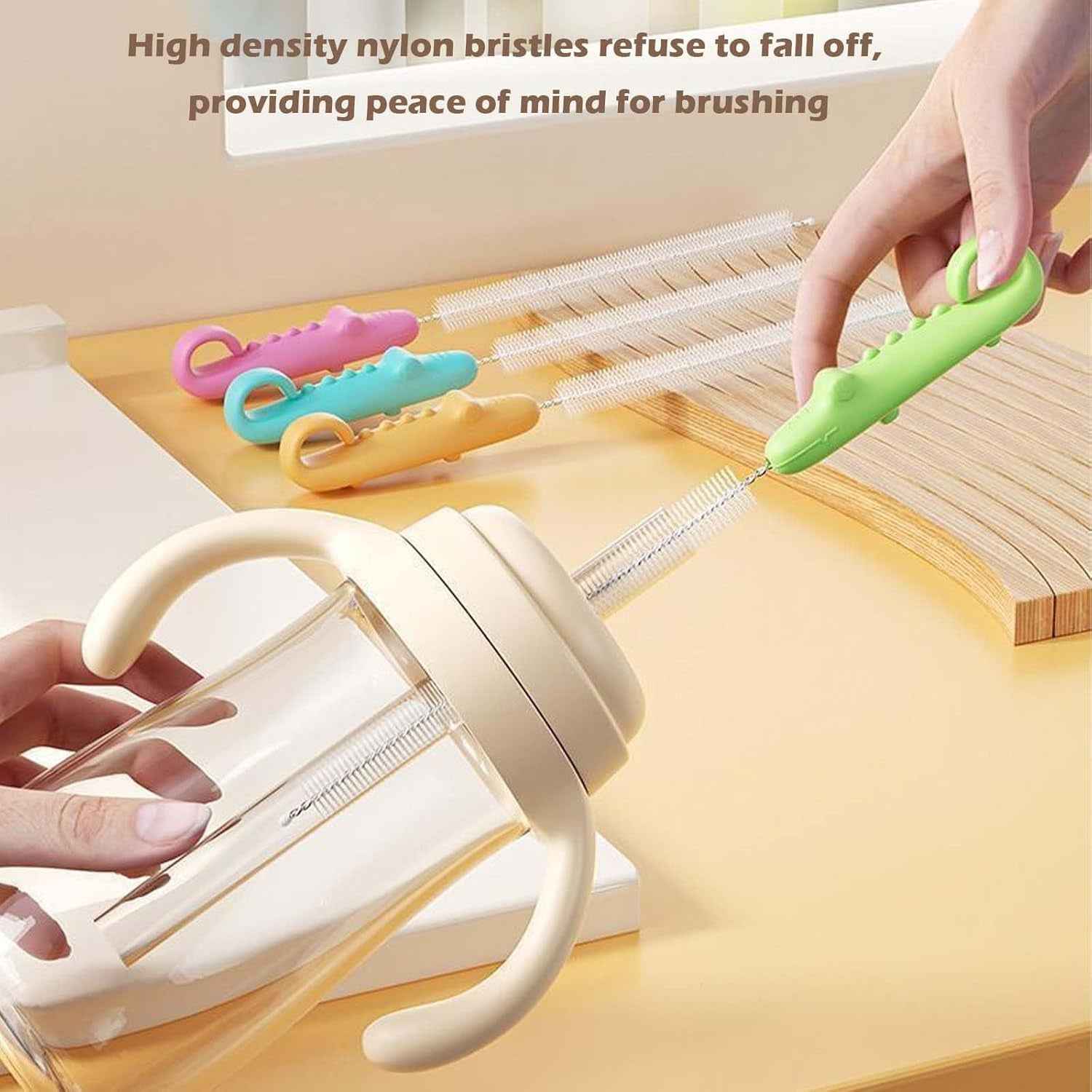 Bottle Spout Cleaning Brush With Ergonomic Handle (1 Pc 22 Cm Long)