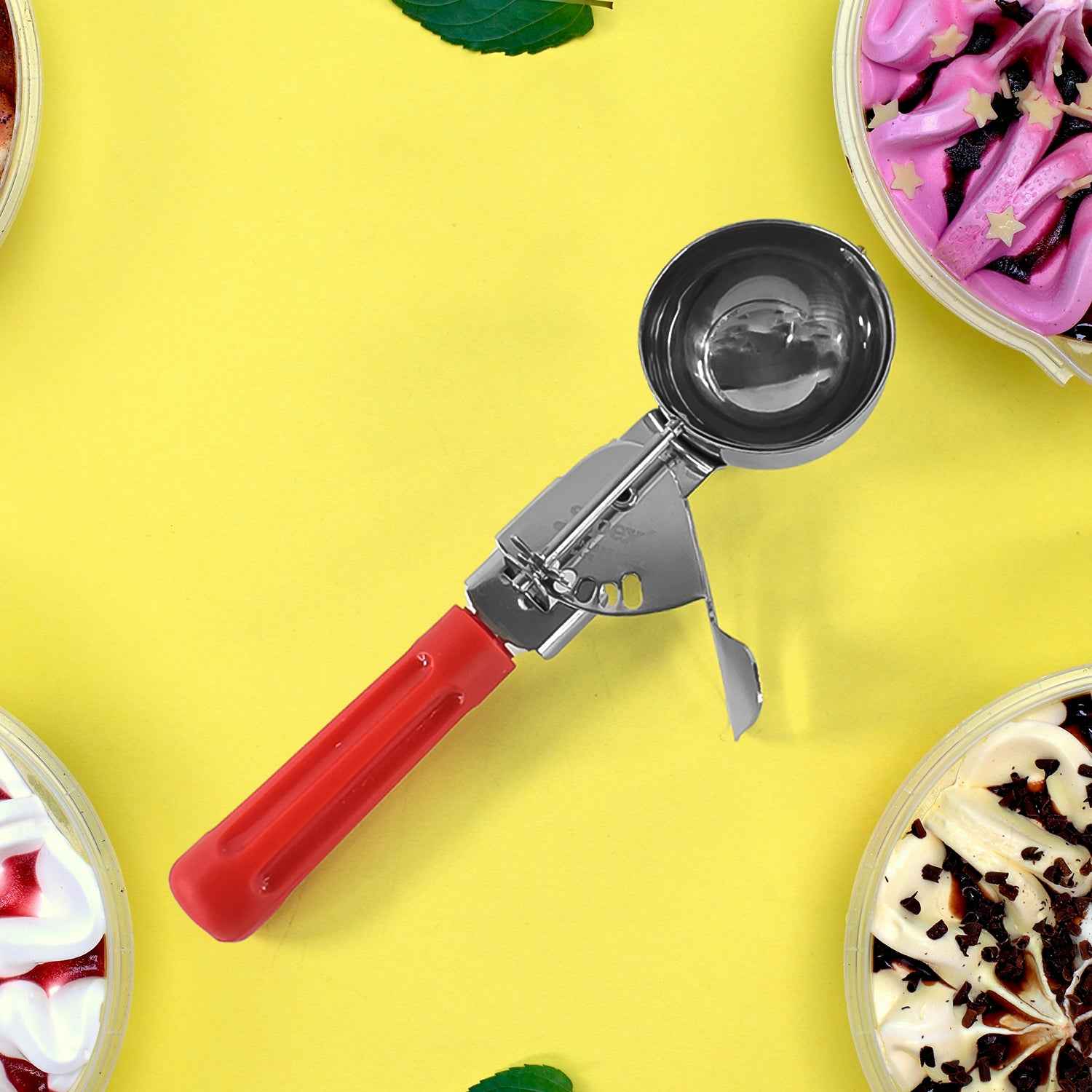 Apex Ice Cream Scoop 70 Ml Stainless Steel Head With Ergonomic Handle (1 Pc)