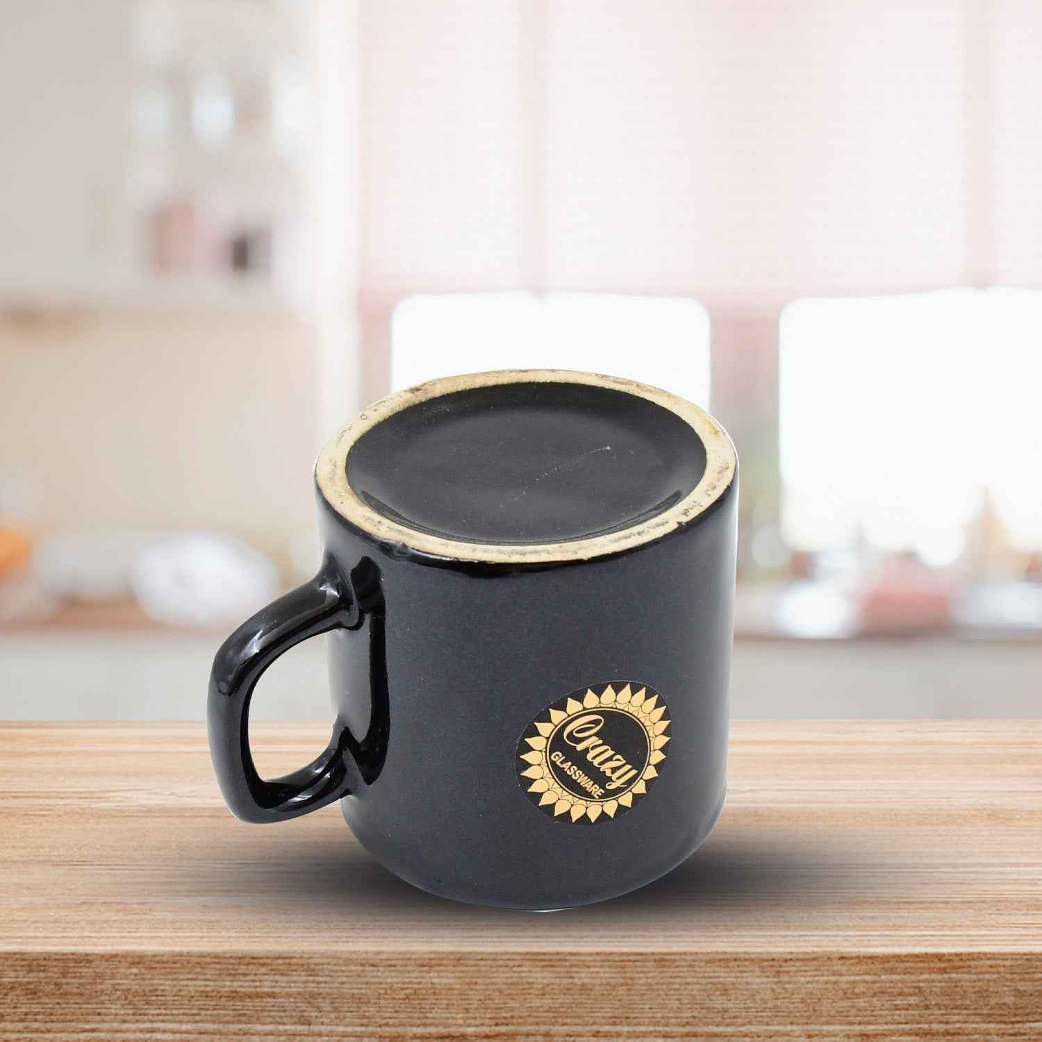 Hide Seek Ceramic Tea Cups With Round Serving Bowl (4 Pcs Set)