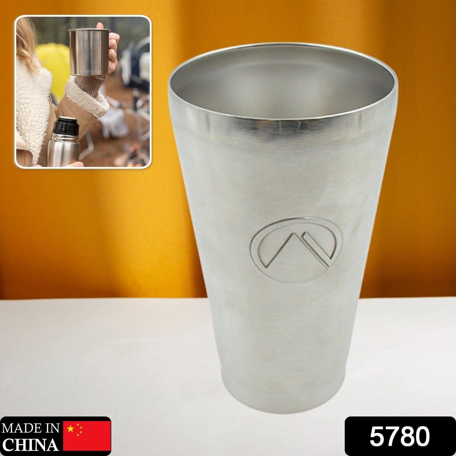 Stainless Steel Vacuum Insulated Travel Mug – Unbreakable Reusable Drinking Glass for Home & Office (1 Pc) Variety Bazaar