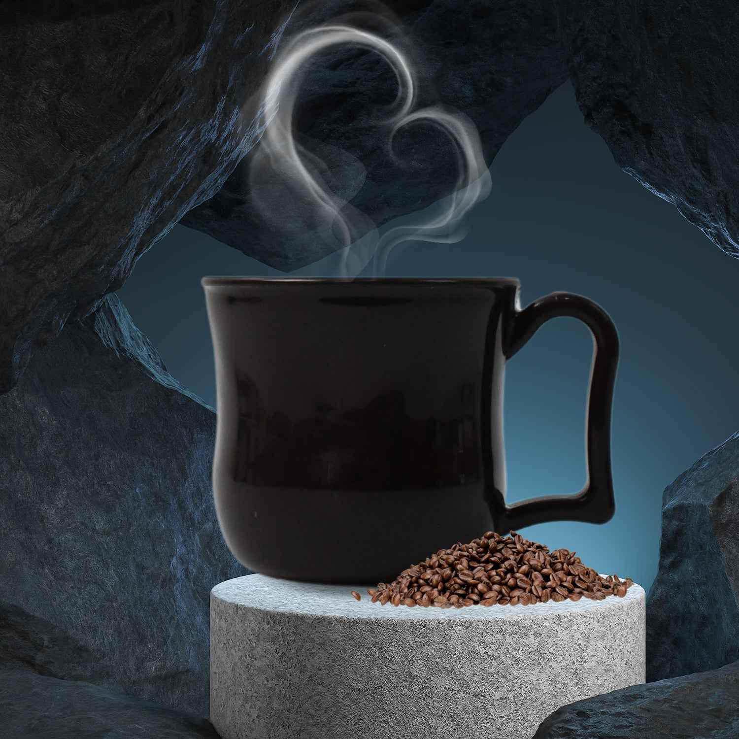 Premium Plastic Coffee Tea Cups Mug With Handle(1 Pc Loose Black)