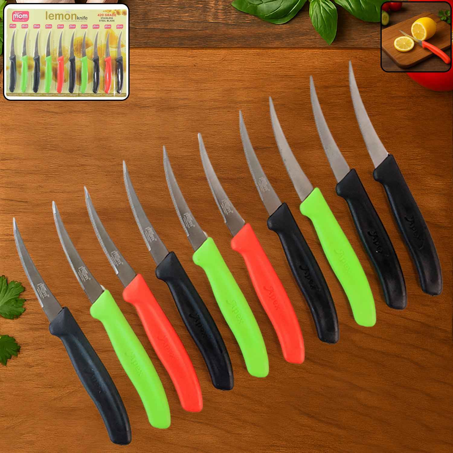 Supermom Stainless Steel Lemon Knife (10 Pc Set)