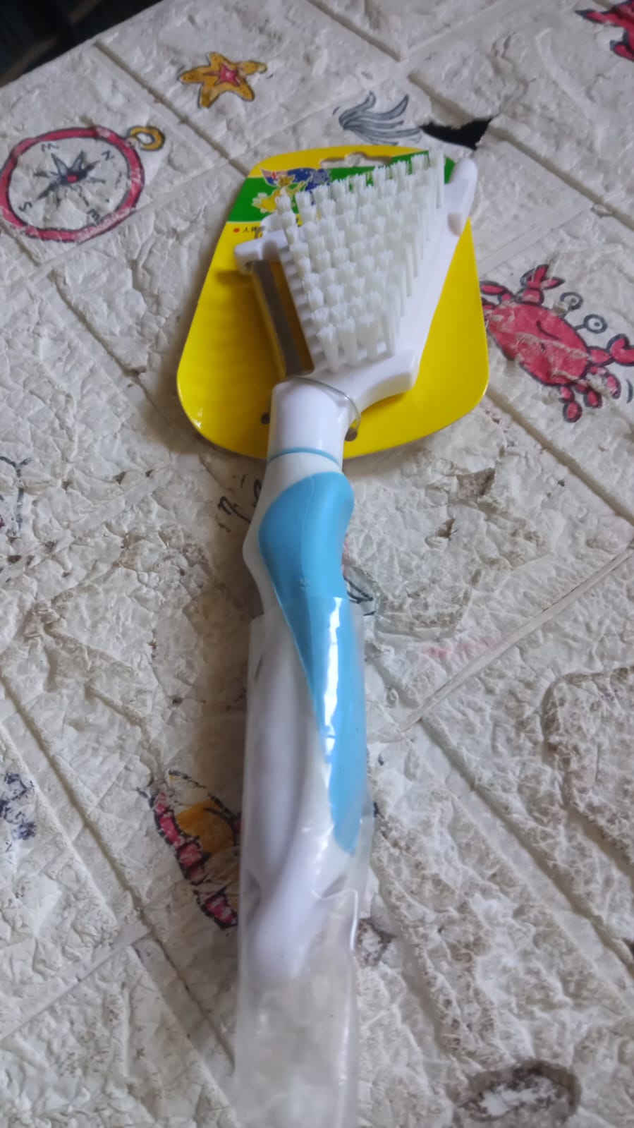 Multipurpose Peeler Brush – Stainless Steel Peeler with Cleaning Brush (1 Pc) Variety Bazaar