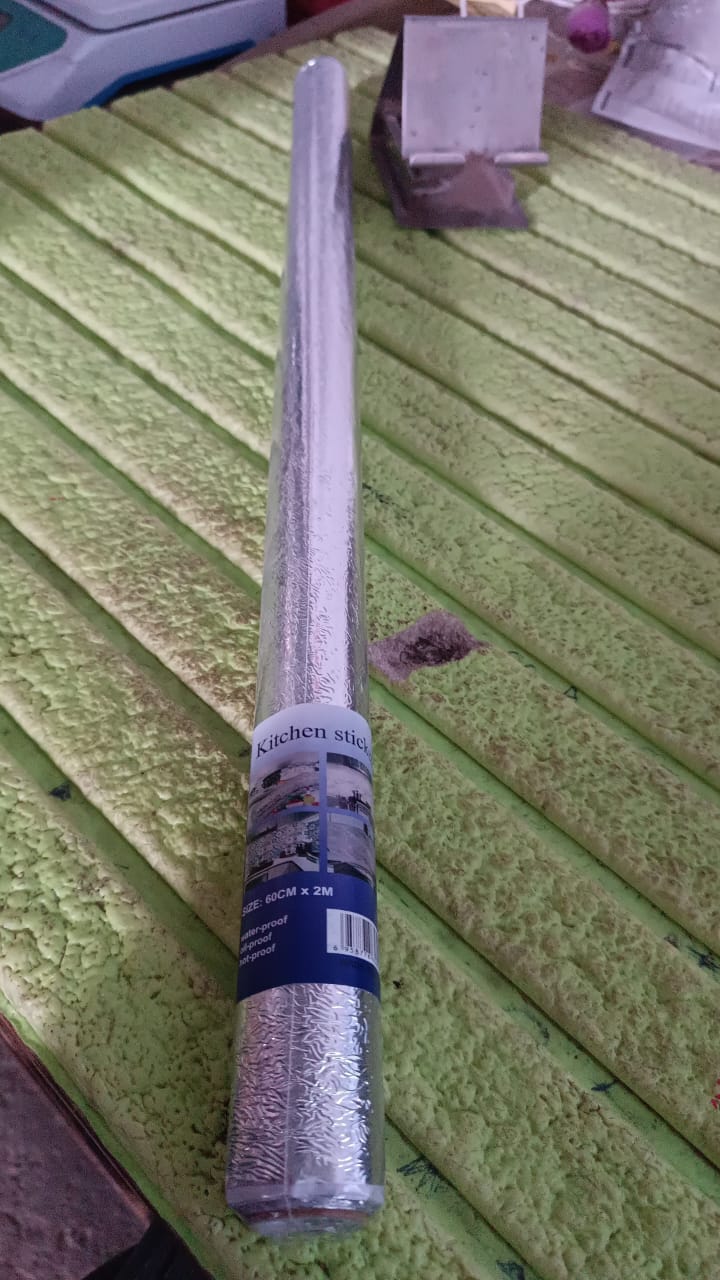 Aluminium foil for Kitchen and Aluminium Foil Paper Sticker Roll for Kitchen Wall, Drawers. (60cmx2Meter) Variety Bazaar