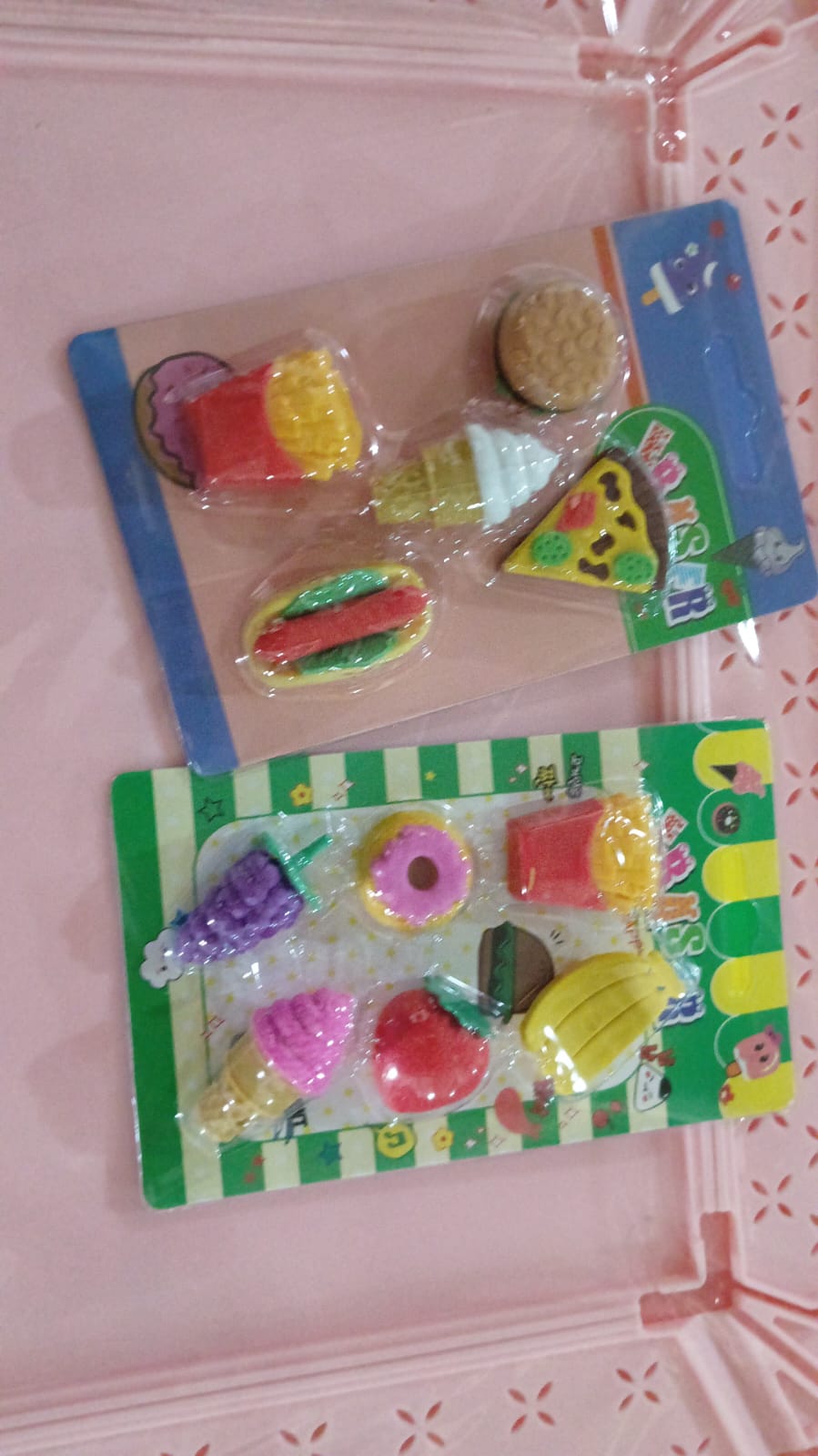 3D Food Fancy & Colorful Erasers – Cute Novelty Eraser Set for Kids & School Prize (1 Set / Mix Design & Color) Variety Bazaar