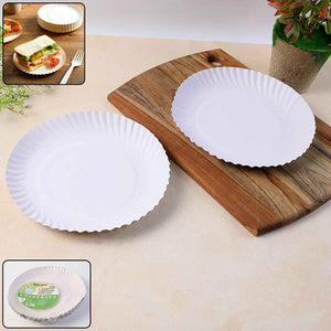 Freshee 9 Inch Round Compostable Paper Plate 25 Pcs Pack