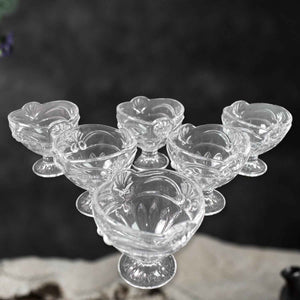 Glass Ice-cream Cup Set Home Kitchen Serving Or Dessert Cup (6 Pcs Set)