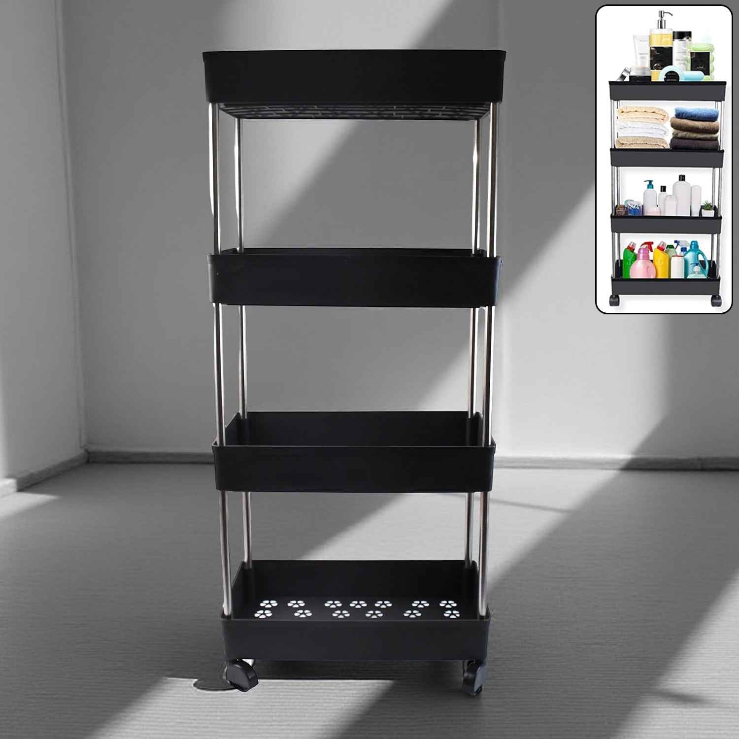Movable Storage Rack Trolley