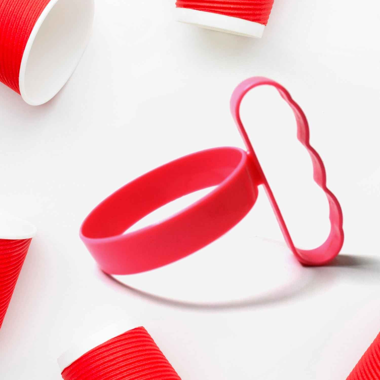 8195 Plastic Cup Tumbler Handle Anti Slip Travel Mug Grip Cupholder Cup Tumbler Accessories Lightweight Tumbler Holder Cup Handle (1 Pc)