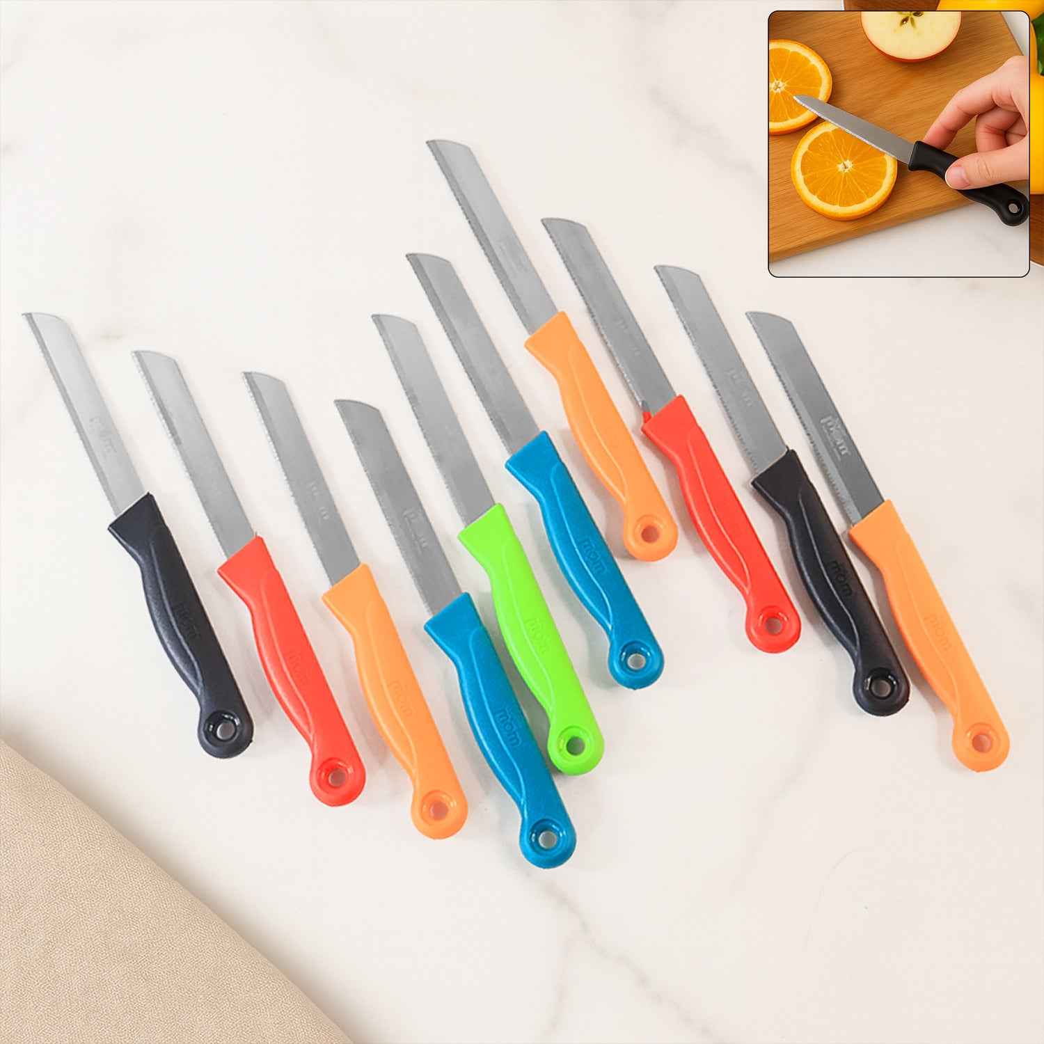 Supermom Stainless Steel Kitchen Laser Knife (10 Pc Set)