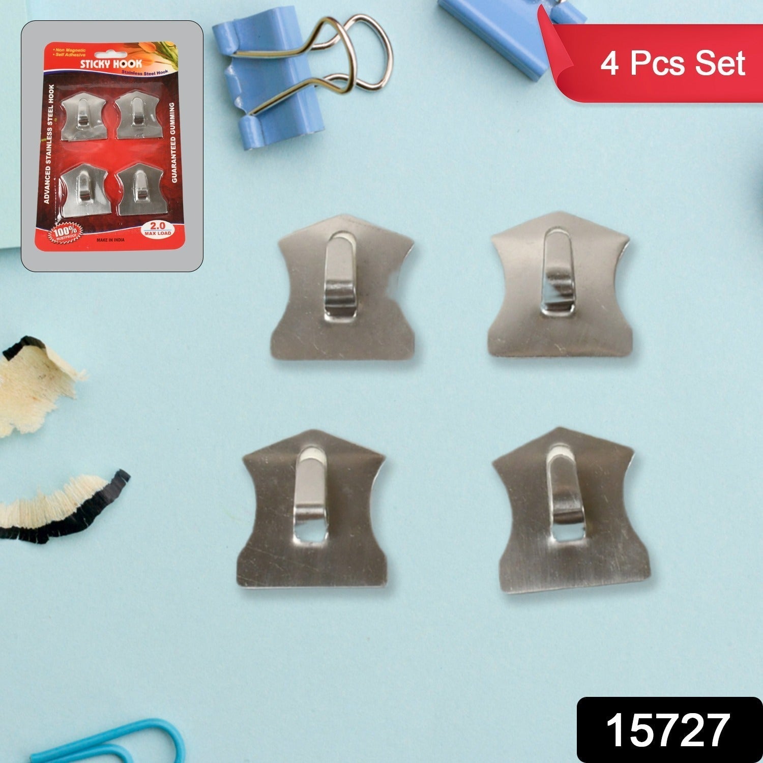 Self-Adhesive Stainless Hooks – Waterproof for Robes, Coats & Towels Variety Bazaar