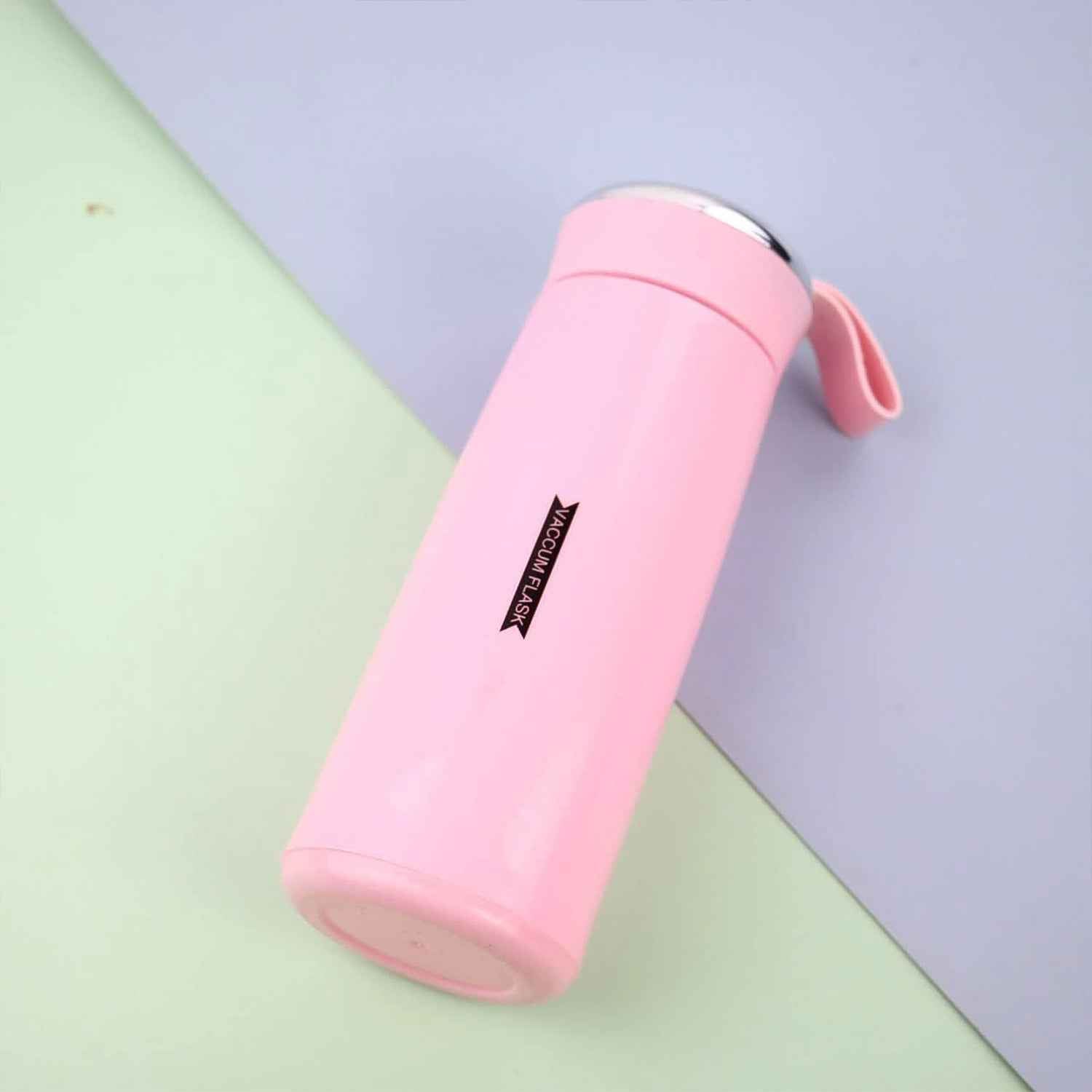 Water Bottle 400ml Leak Proof Glass Water Bottle With Daily Water Intake For Gym And Children Nice Bottle (1 Pc Pink Color)
