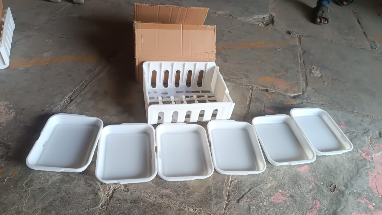 Plastic 6 Layer Wall-Mounted Food Organizer Rack (1 Set) Variety Bazaar