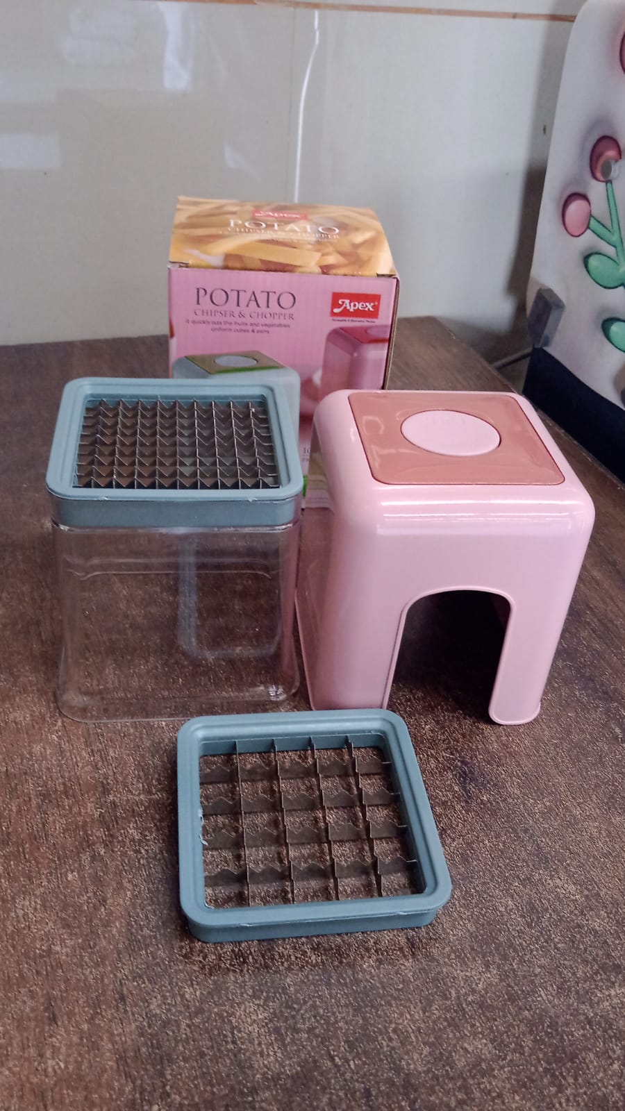 Apex Heavy Duty Potato Chipser & Vegetable Chopper with Dual Blade Set Variety Bazaar