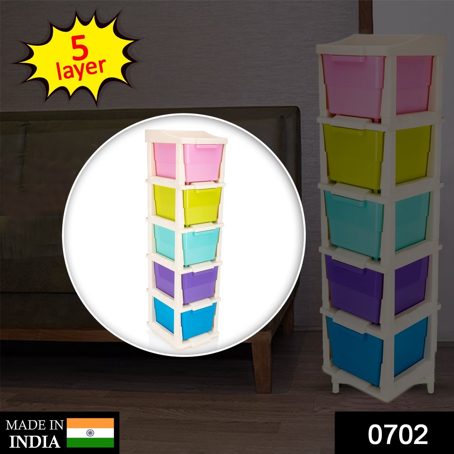 5 Layer Multi-Purpose Modular Drawer Storage System Variety Bazaar