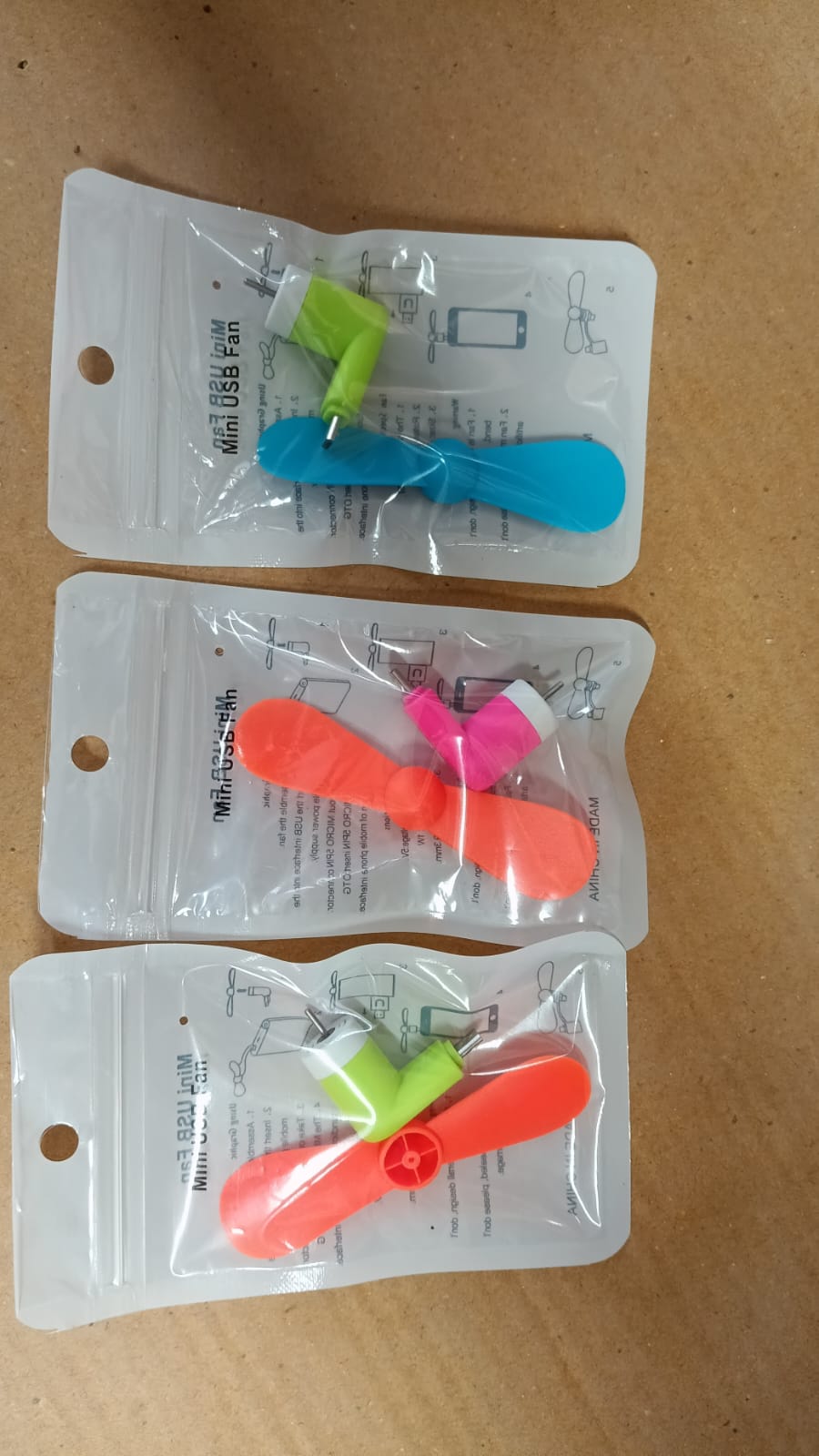 mini USB fan For Having cool air instantly, anywhere and anytime purposes (Micro Port / Mix Color) Variety Bazaar