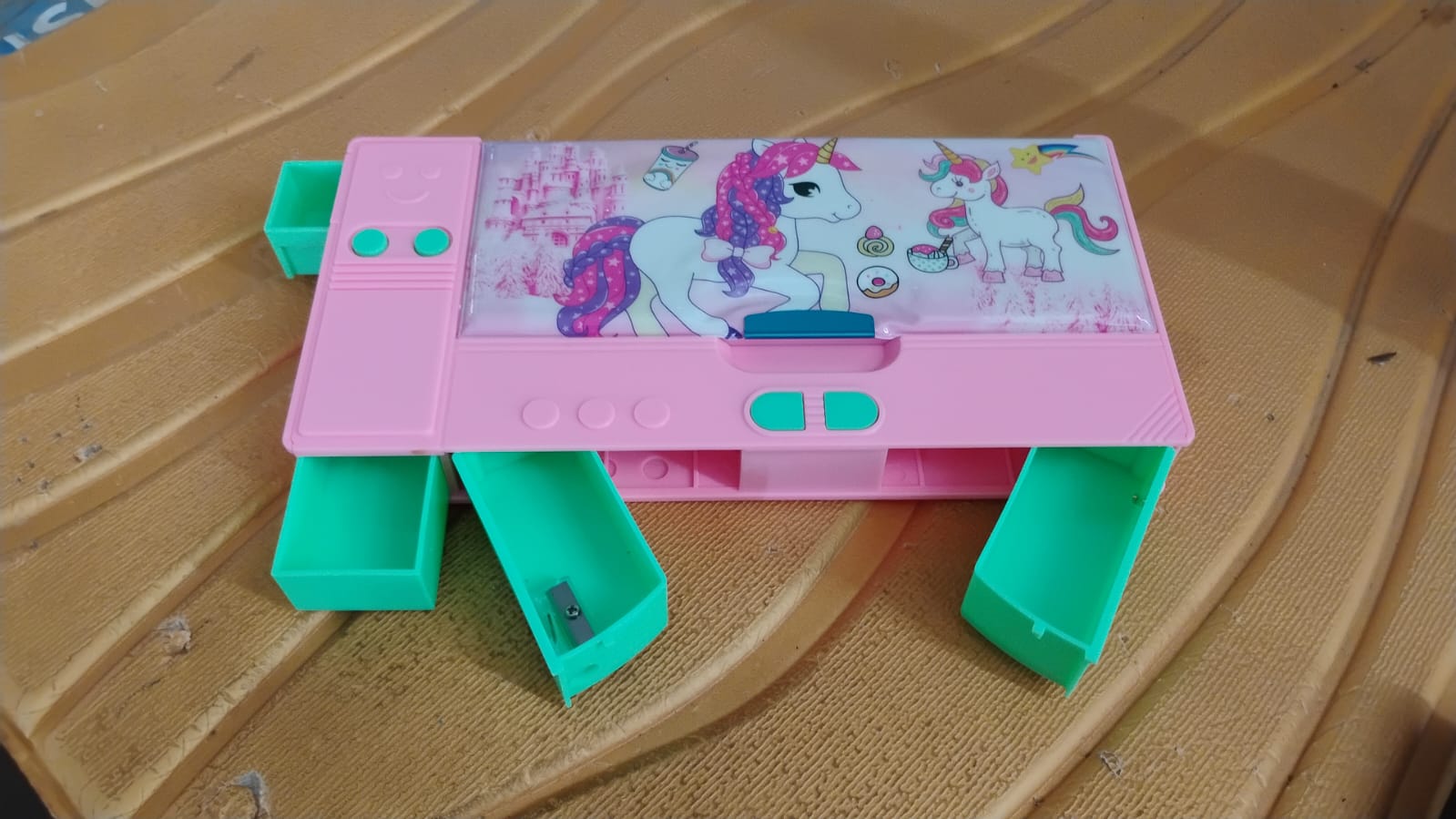 Multi Purpose Gadget Jumbo Pencil Box Compass With Calculator Jumbo 2 Side Slot Geometry Box Compass Use School , Traveling & Studio Variety Bazaar