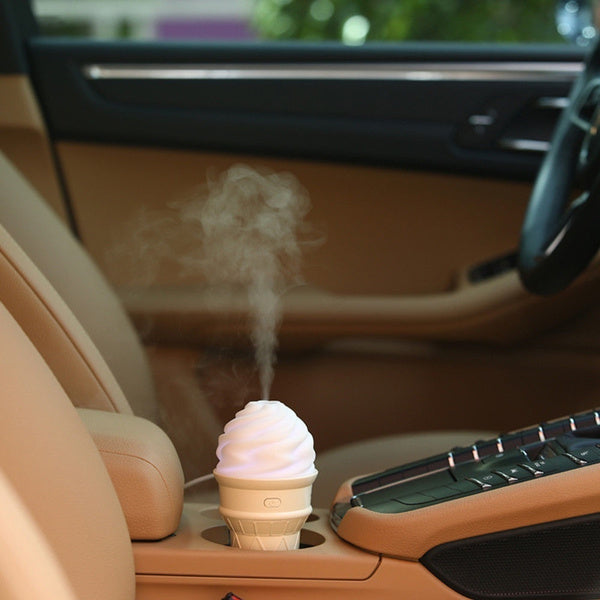 Ice Cream Design LED Humidifier for Freshening Air & Fragrance (Multicoloured) Variety Bazaar
